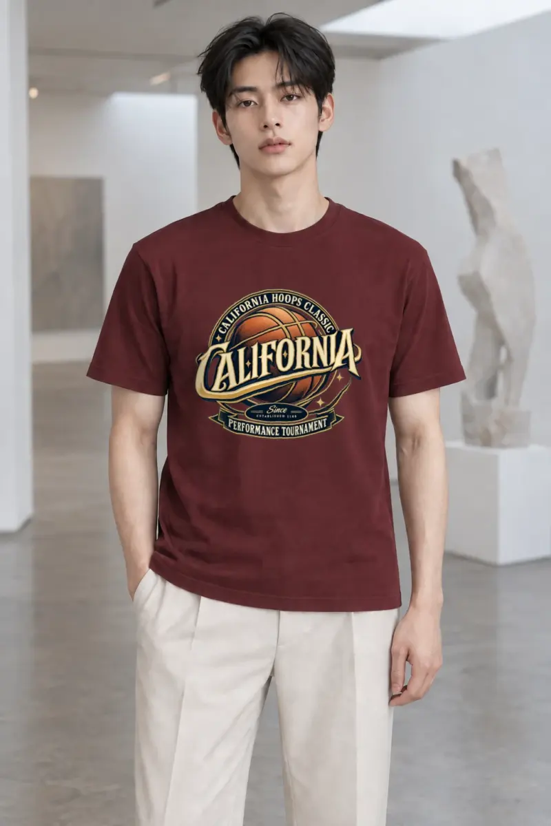 "California Hoops Classic" Heavyweight Unisex Crewneck T-shirt | Gildan 5000