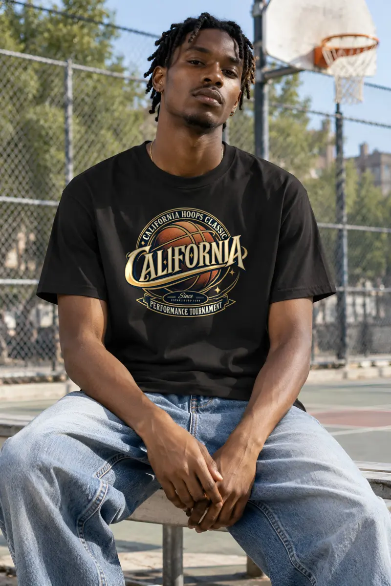 "California Hoops Classic" Heavyweight Unisex Crewneck T-shirt