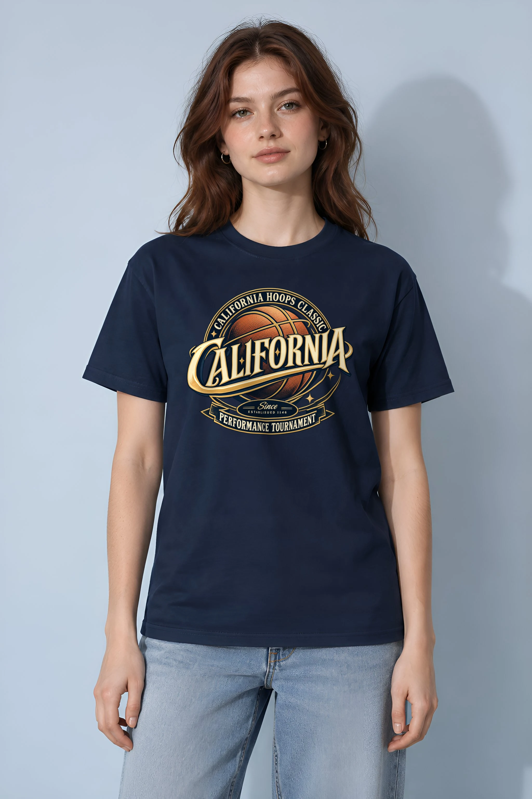 "California Hoops Classic" Heavyweight Unisex Crewneck T-shirt