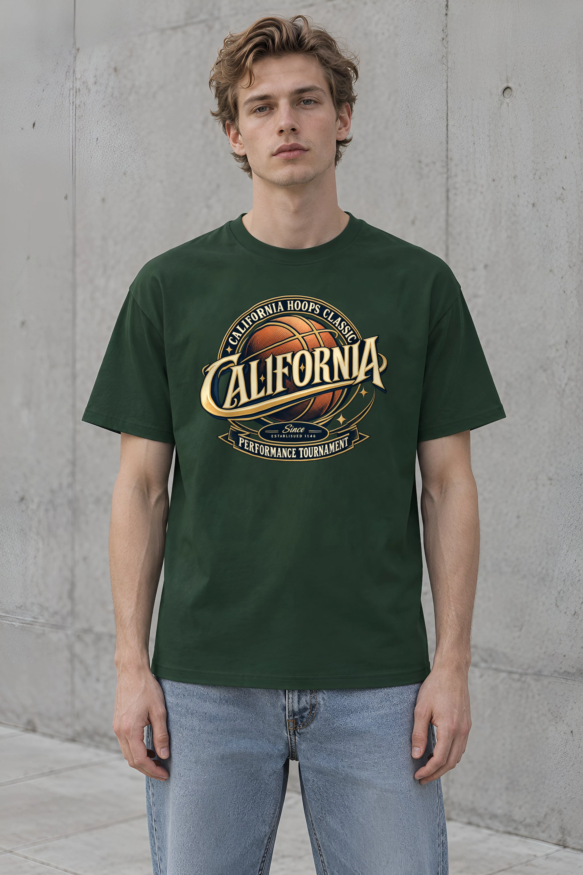 "California Hoops Classic" Heavyweight Unisex Crewneck T-shirt
