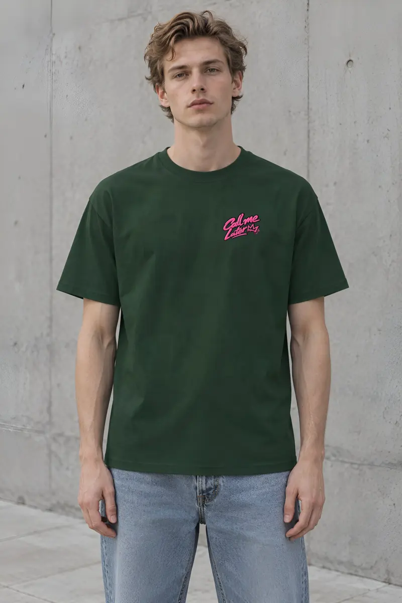 "Call Me Later" Heavyweight Unisex Crewneck T-shirt
