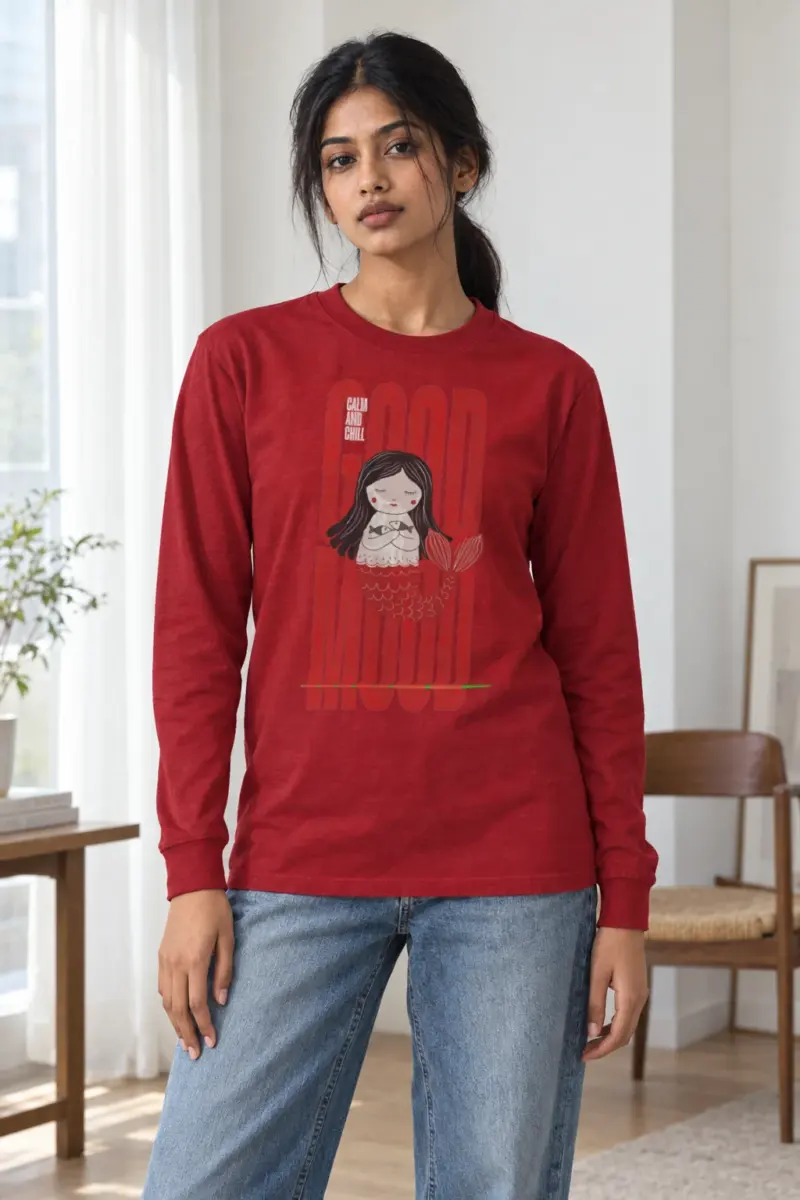 "Calm Mermaid Doll" Unisex Longsleeve T-shirt | Gildan 2400