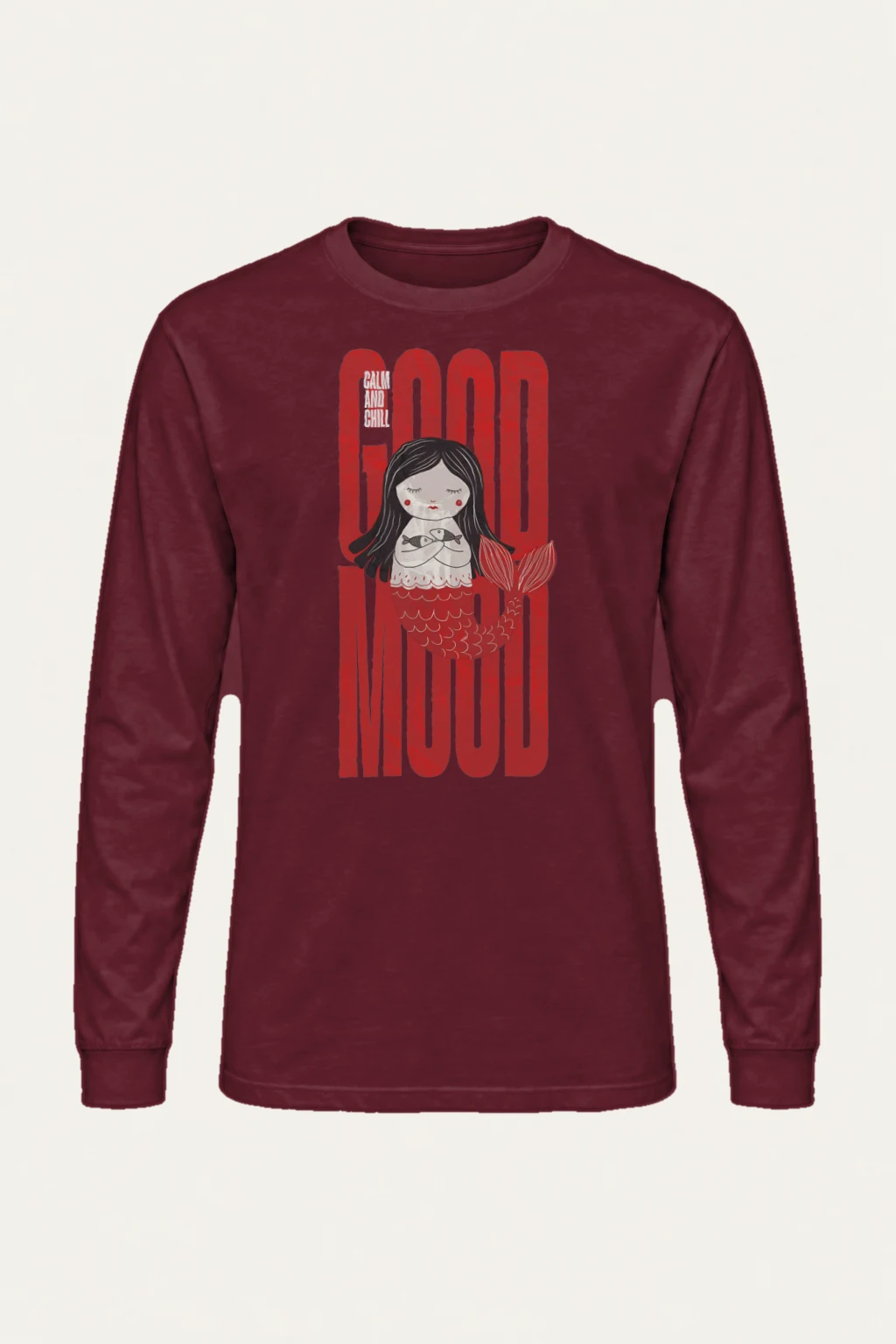 "Calm Mermaid Doll" Unisex Longsleeve T-shirt | Gildan 2400