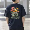 "Camera In Bloom" Heavyweight Unisex Crewneck T-shirt | Gildan 5000