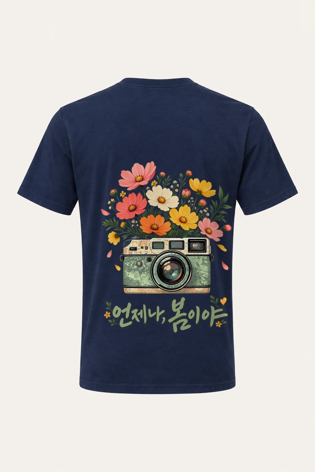 "Camera In Bloom" Heavyweight Unisex Crewneck T-shirt | Gildan 5000