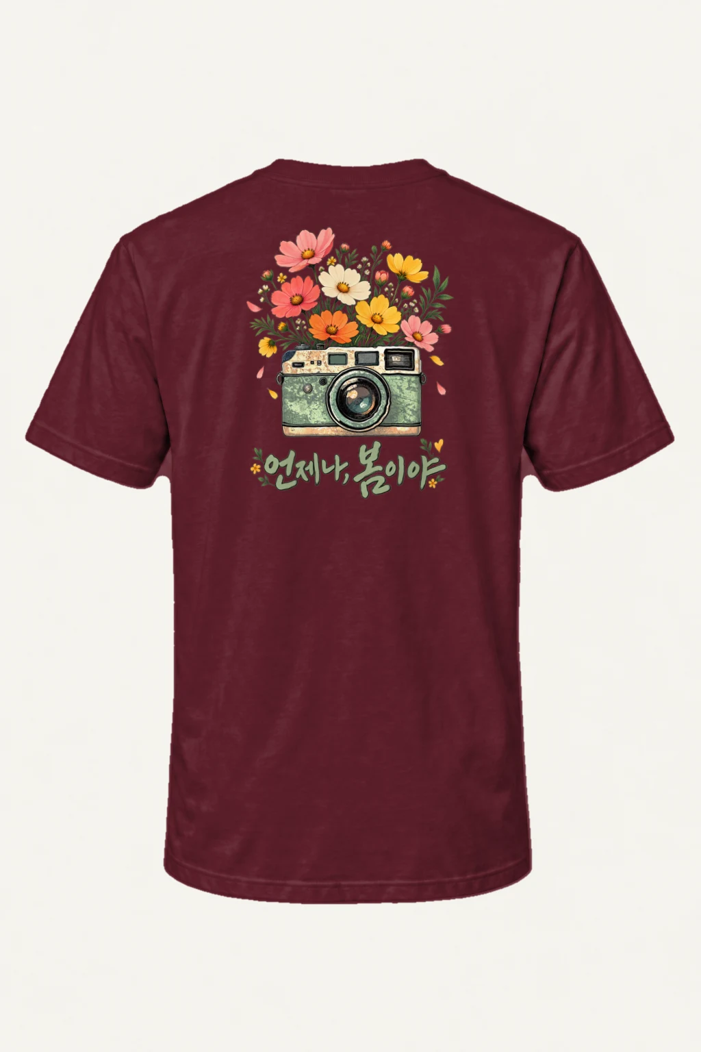 "Camera In Bloom" Heavyweight Unisex Crewneck T-shirt | Gildan 5000