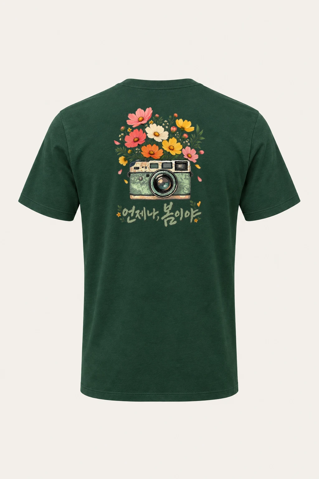 "Camera In Bloom" Heavyweight Unisex Crewneck T-shirt | Gildan 5000