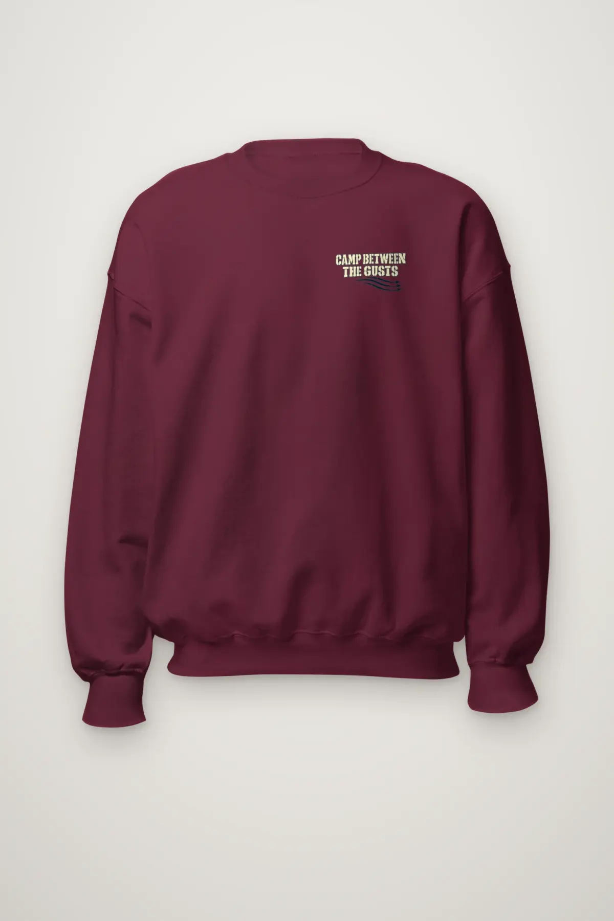 "Camp Between the Gusts" Heavy Blend Unisex Crewneck Sweatshirt