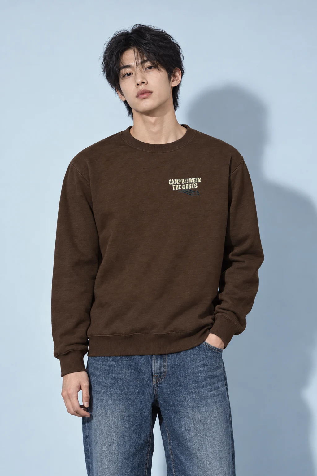 "Camp Between the Gusts" Heavy Blend Unisex Crewneck Sweatshirt