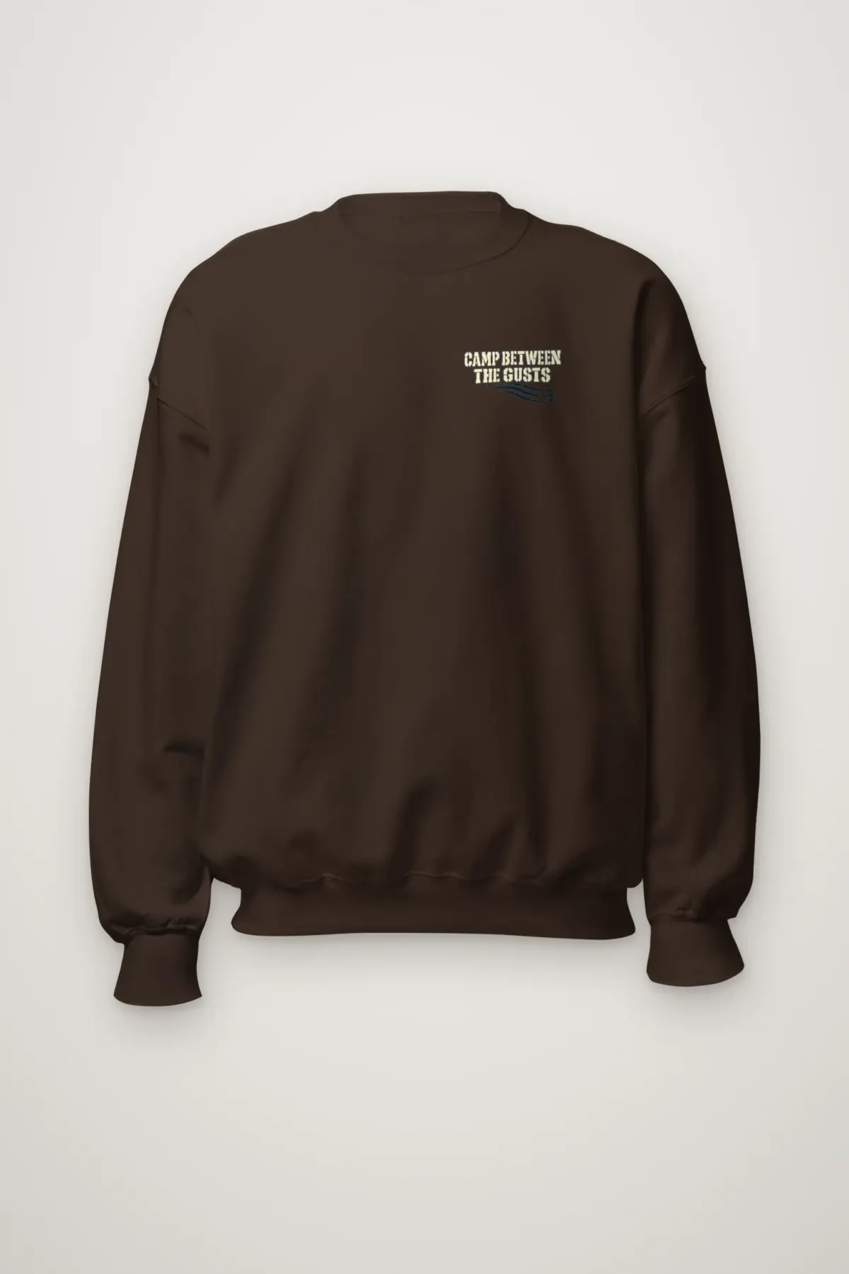 "Camp Between the Gusts" Heavy Blend Unisex Crewneck Sweatshirt