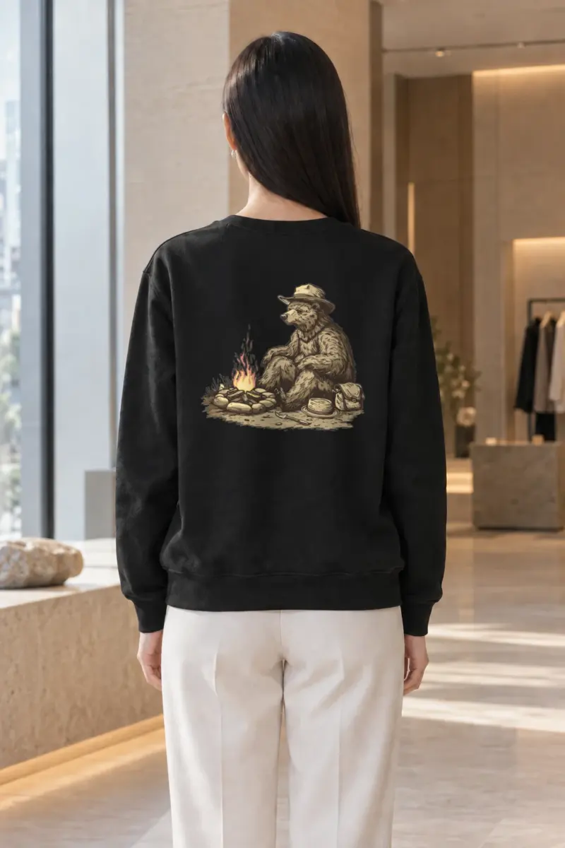 "Campfire Bear" Heavy Blend Unisex Crewneck Sweatshirt