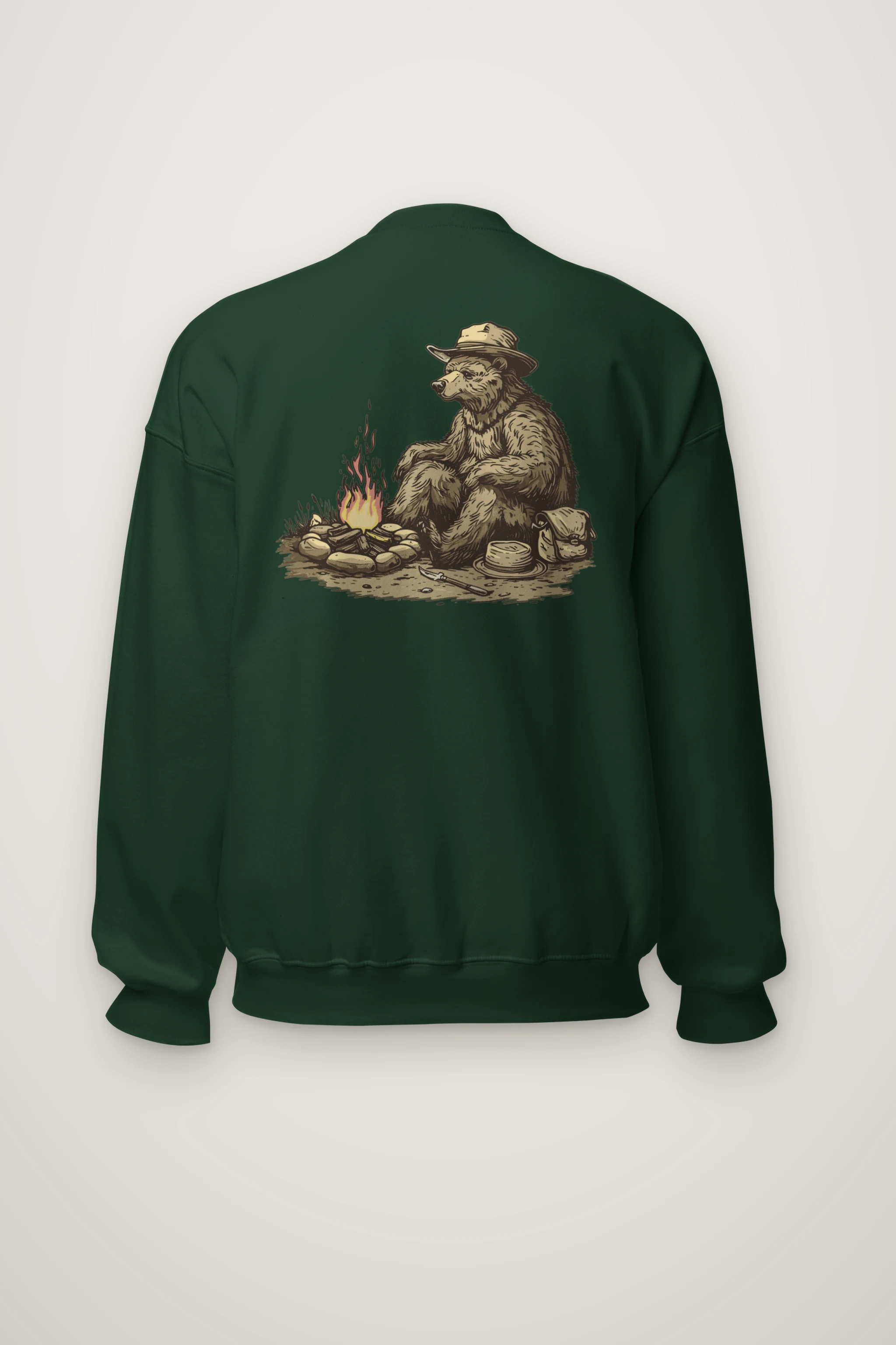 "Campfire Bear" Heavy Blend Unisex Crewneck Sweatshirt