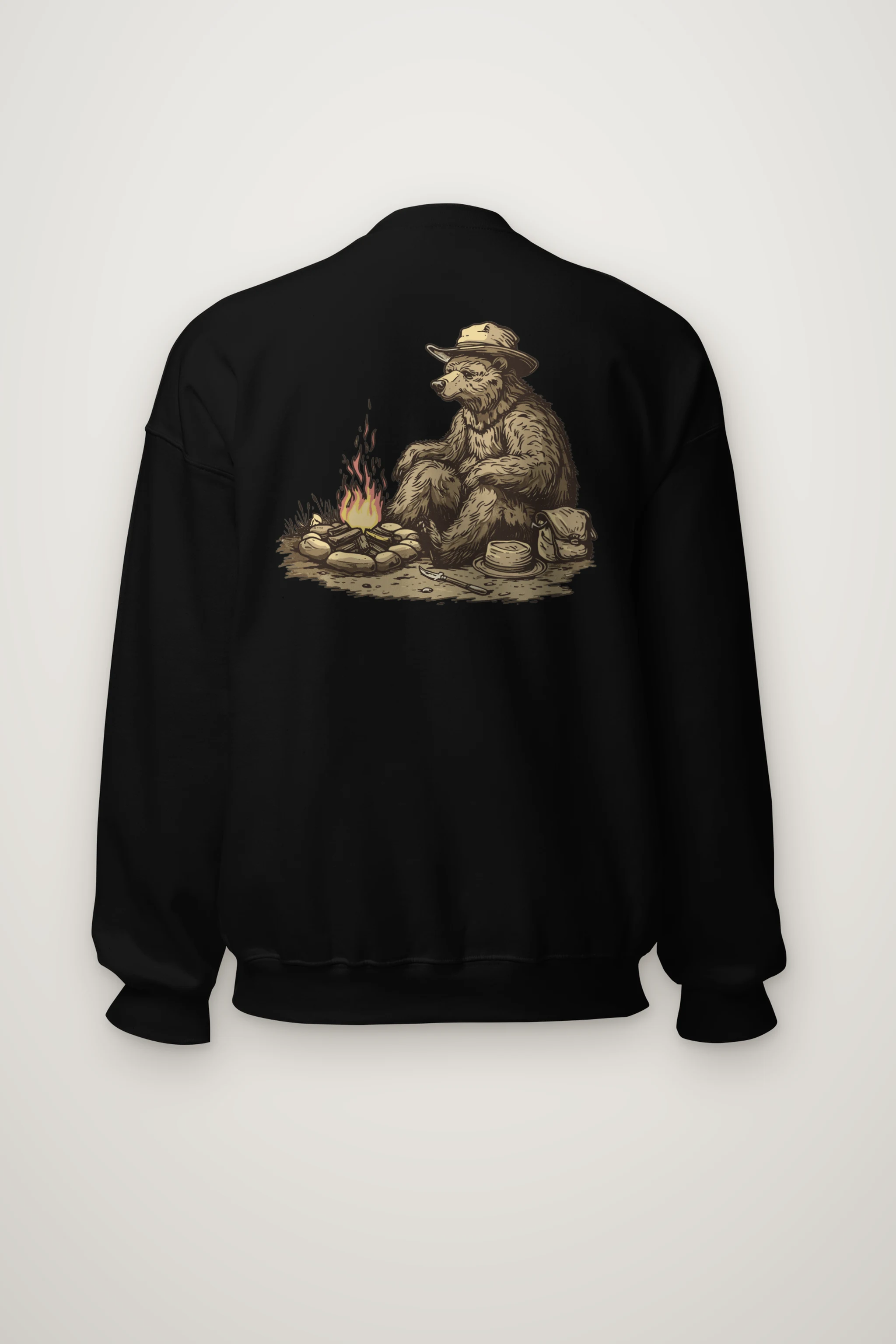 "Campfire Bear" Heavy Blend Unisex Crewneck Sweatshirt