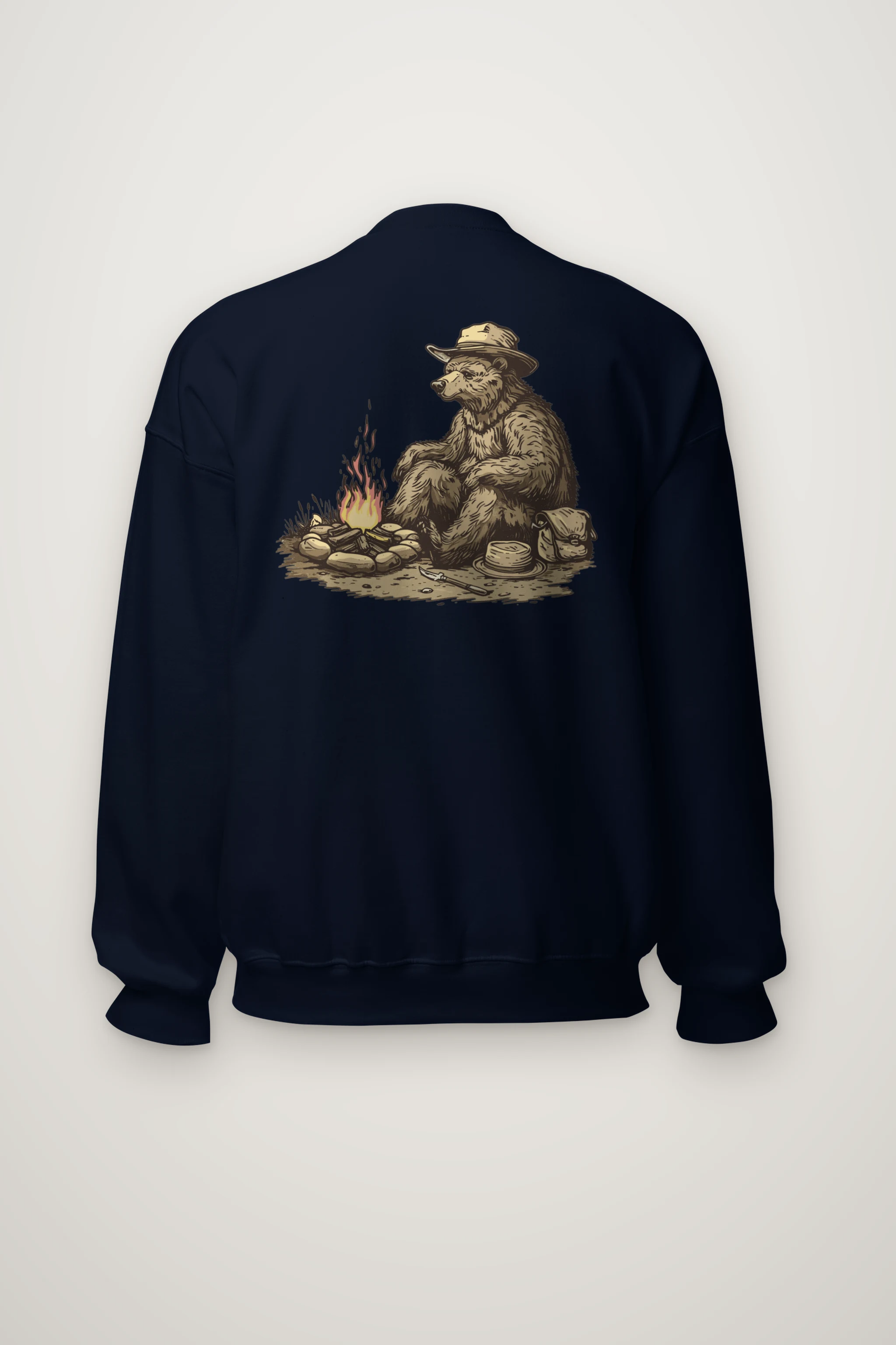 "Campfire Bear" Heavy Blend Unisex Crewneck Sweatshirt