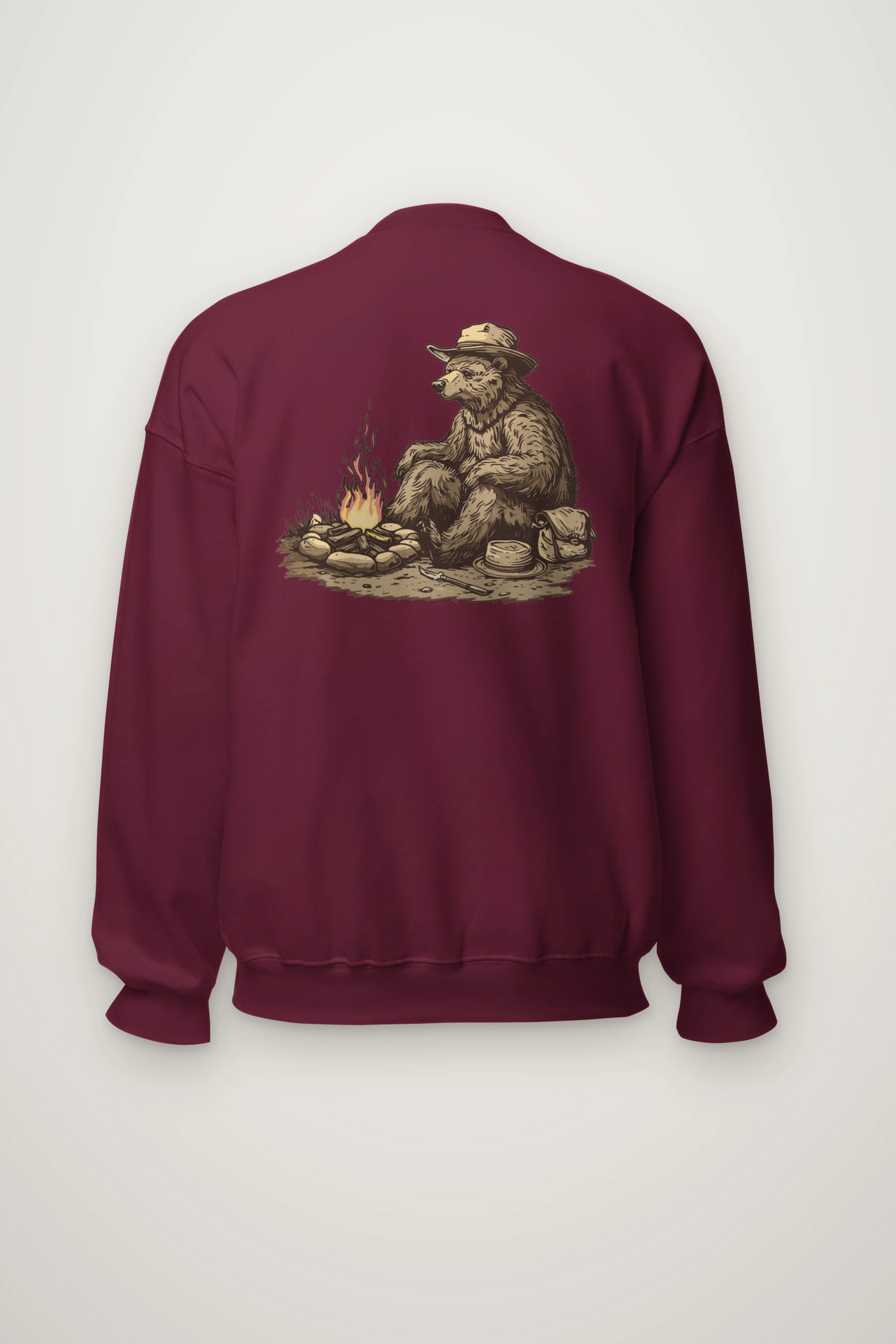 "Campfire Bear" Heavy Blend Unisex Crewneck Sweatshirt