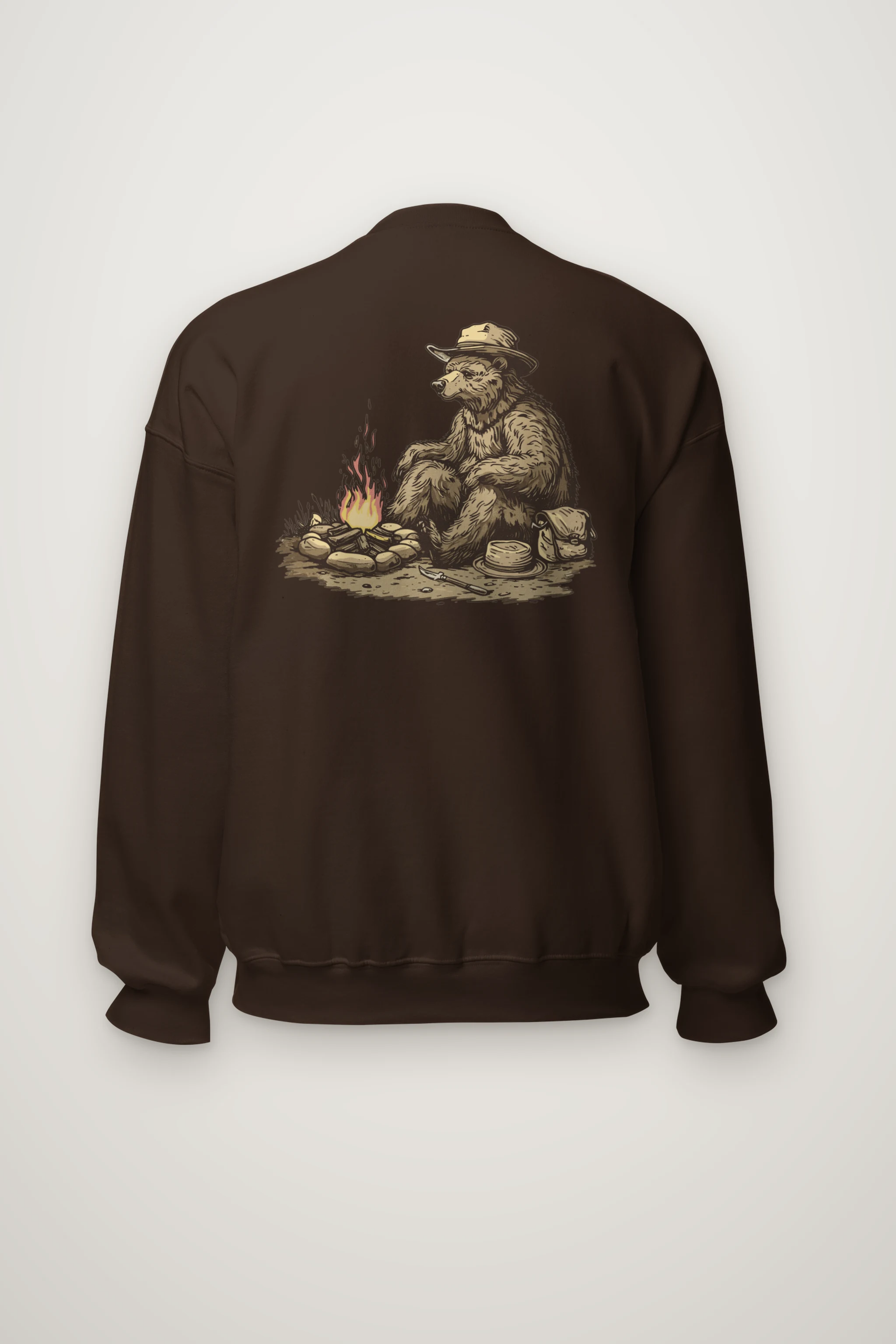 "Campfire Bear" Heavy Blend Unisex Crewneck Sweatshirt