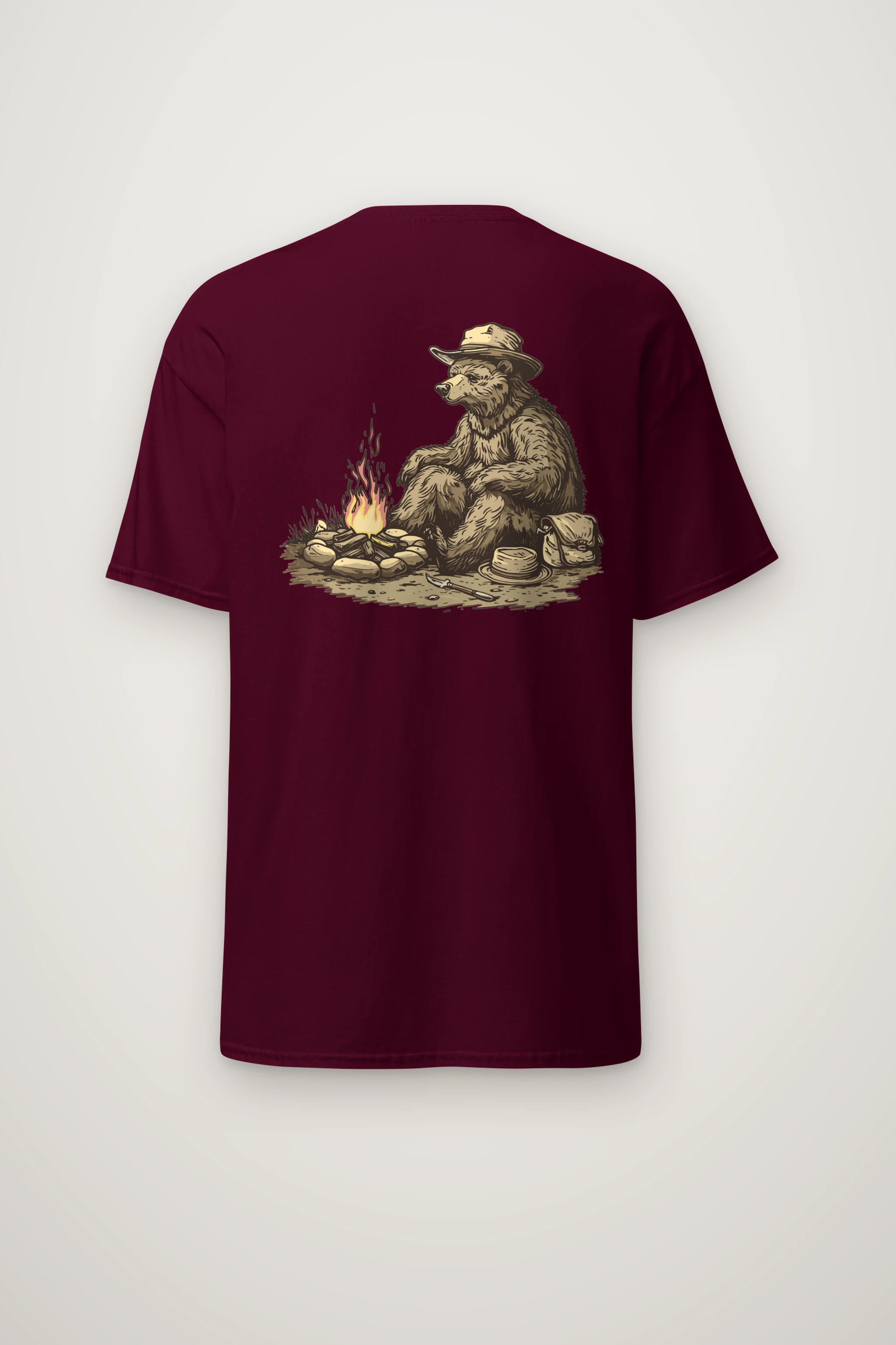 "Campfire Bear" Heavyweight Unisex Crewneck T-shirt