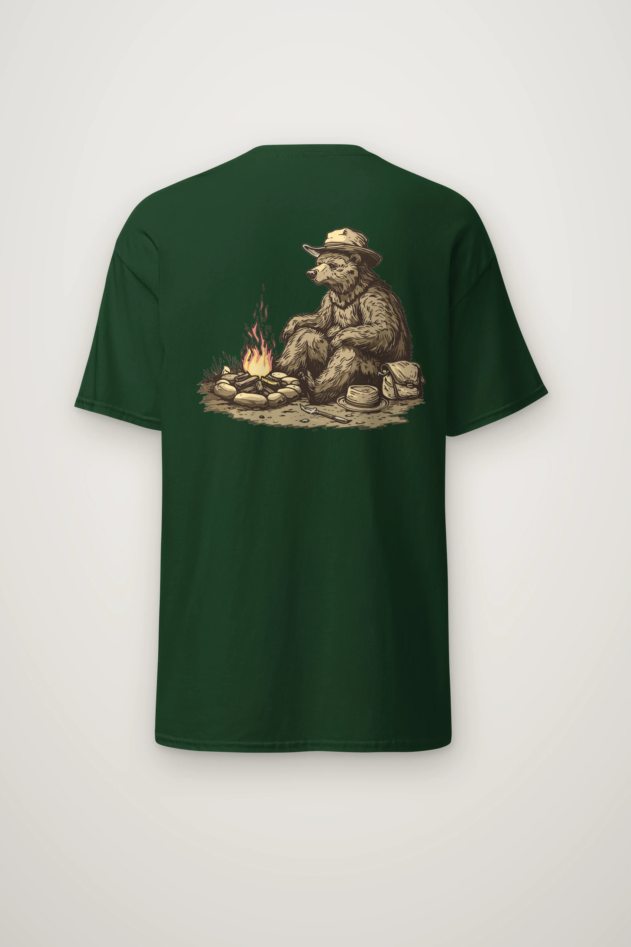 "Campfire Bear" Heavyweight Unisex Crewneck T-shirt
