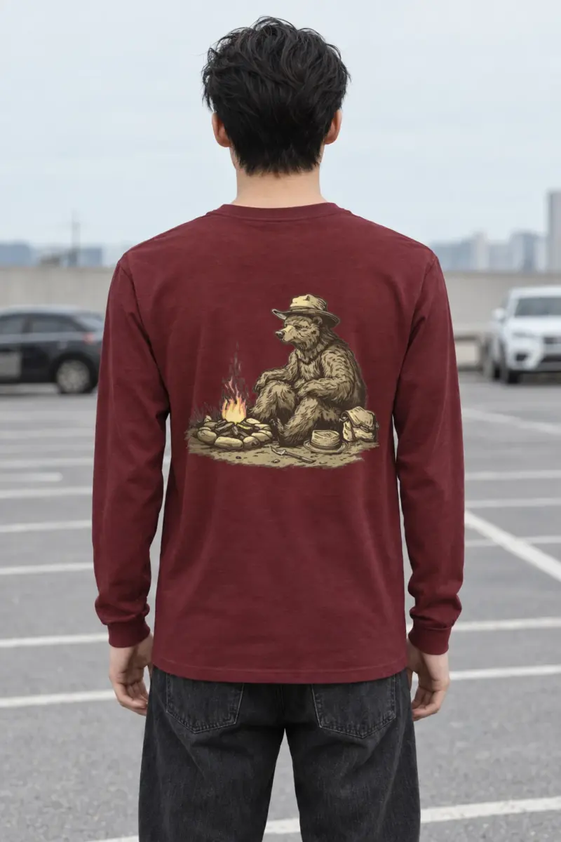 "Campfire Bear" Unisex Longsleeve T-shirt