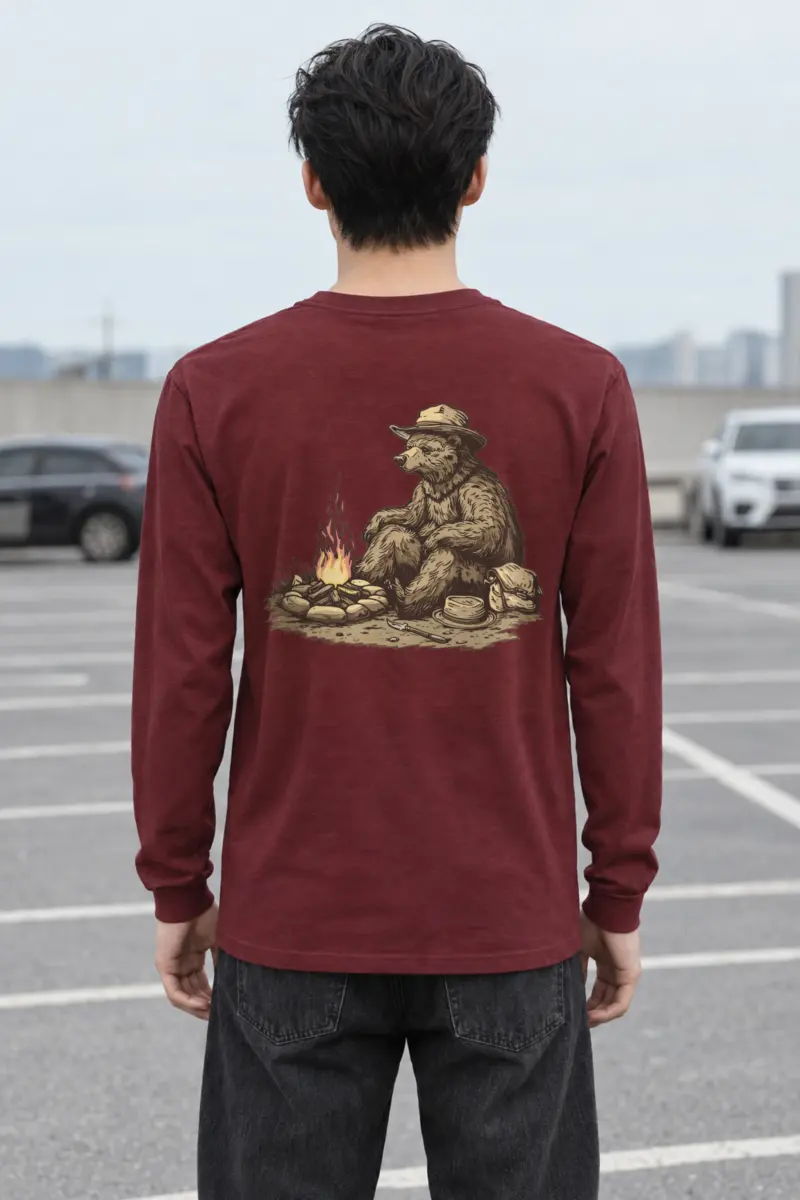 "Campfire Bear" Unisex Longsleeve T-shirt