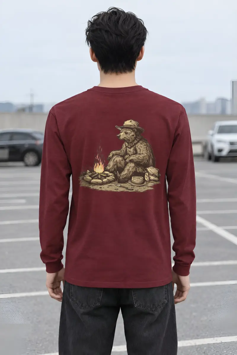 "Campfire Bear" Unisex Longsleeve T-shirt