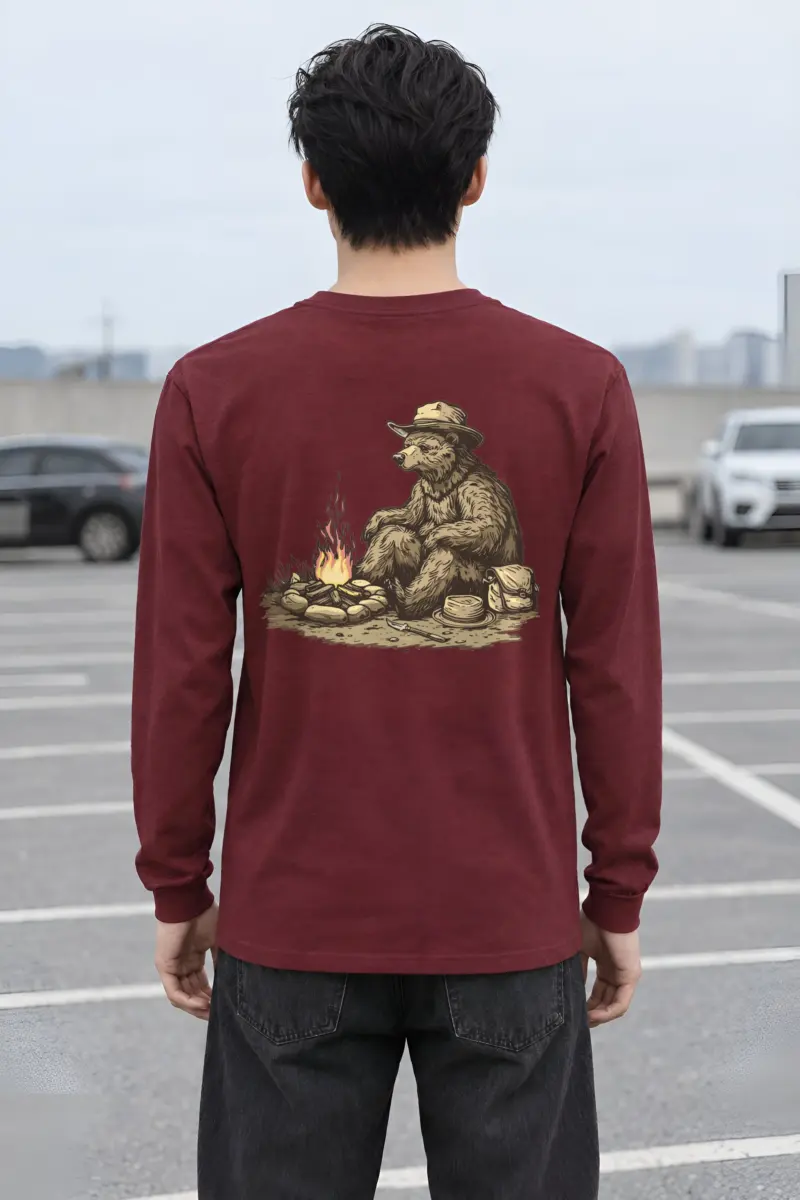 "Campfire Bear" Unisex Longsleeve T-shirt
