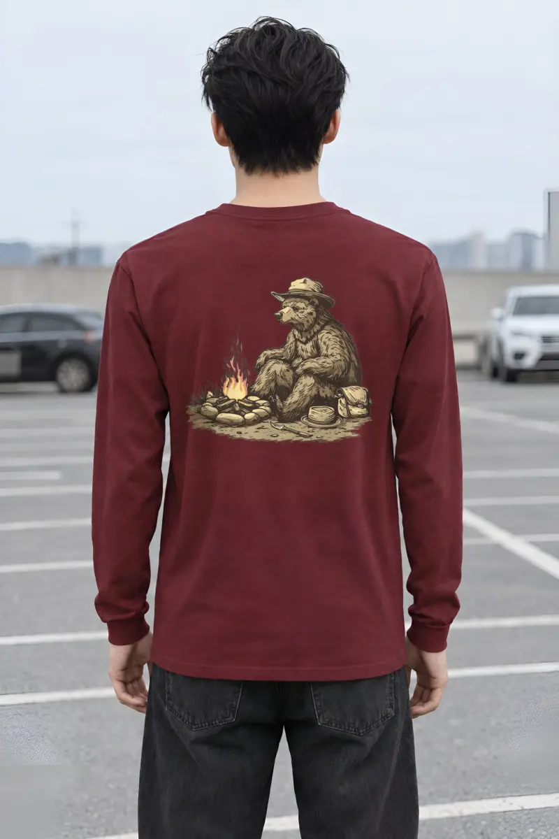 "Campfire Bear" Unisex Longsleeve T-shirt