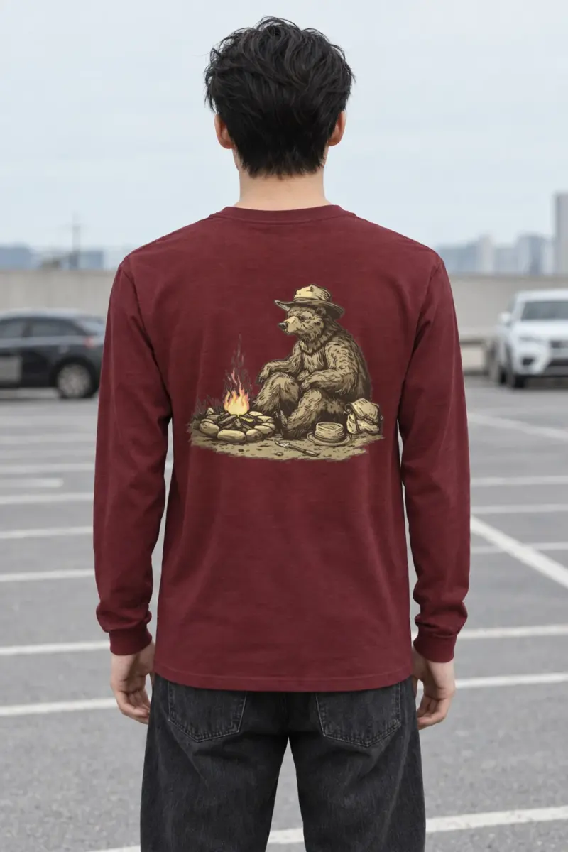 "Campfire Bear" Unisex Longsleeve T-shirt