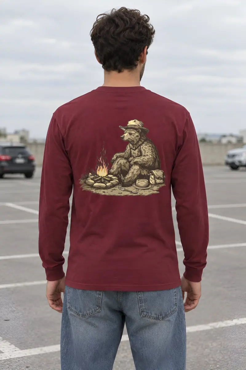 "Campfire Bear" Unisex Longsleeve T-shirt