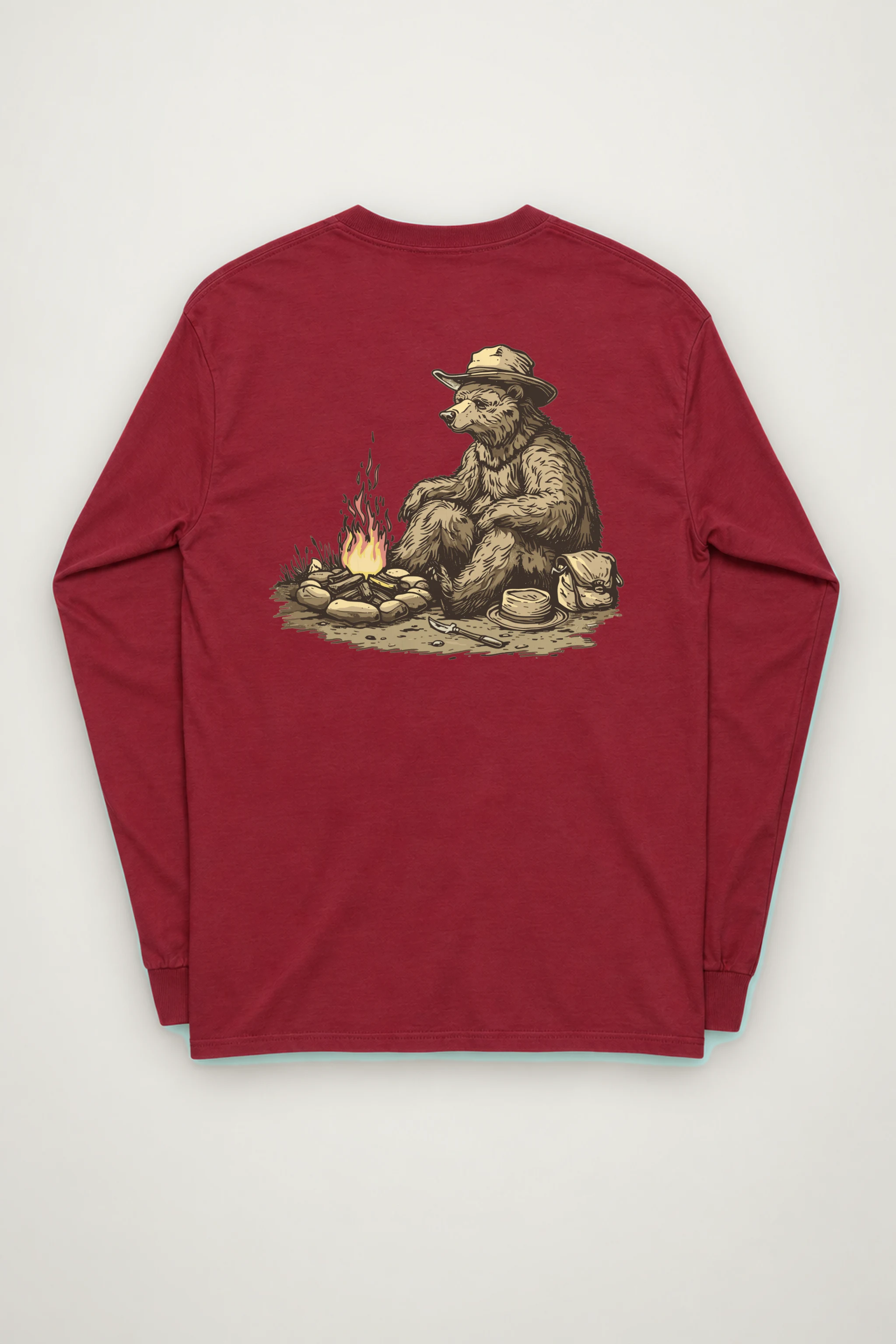 "Campfire Bear" Unisex Longsleeve T-shirt