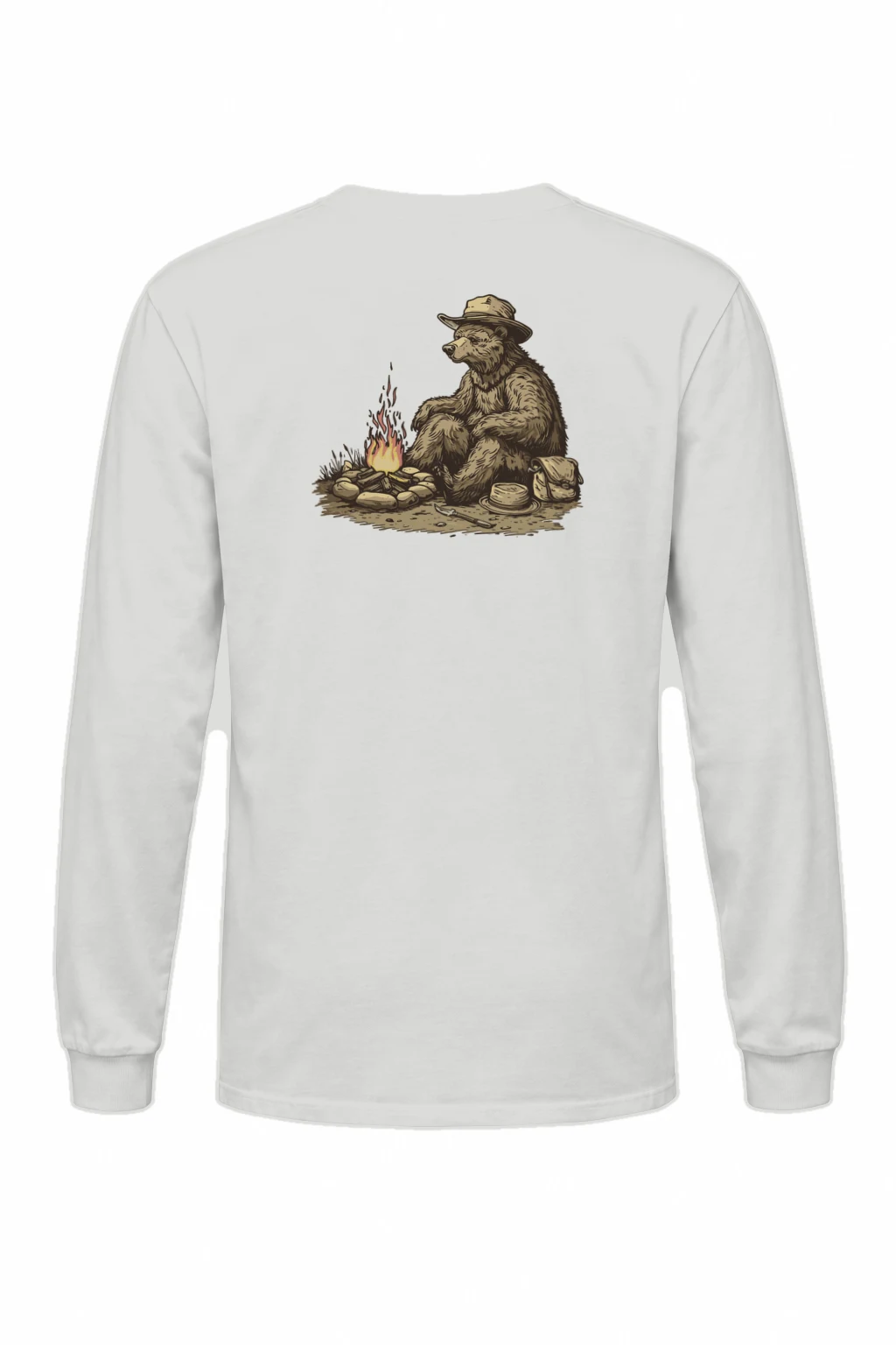 "Campfire Bear" Unisex Longsleeve T-shirt | Gildan 2400