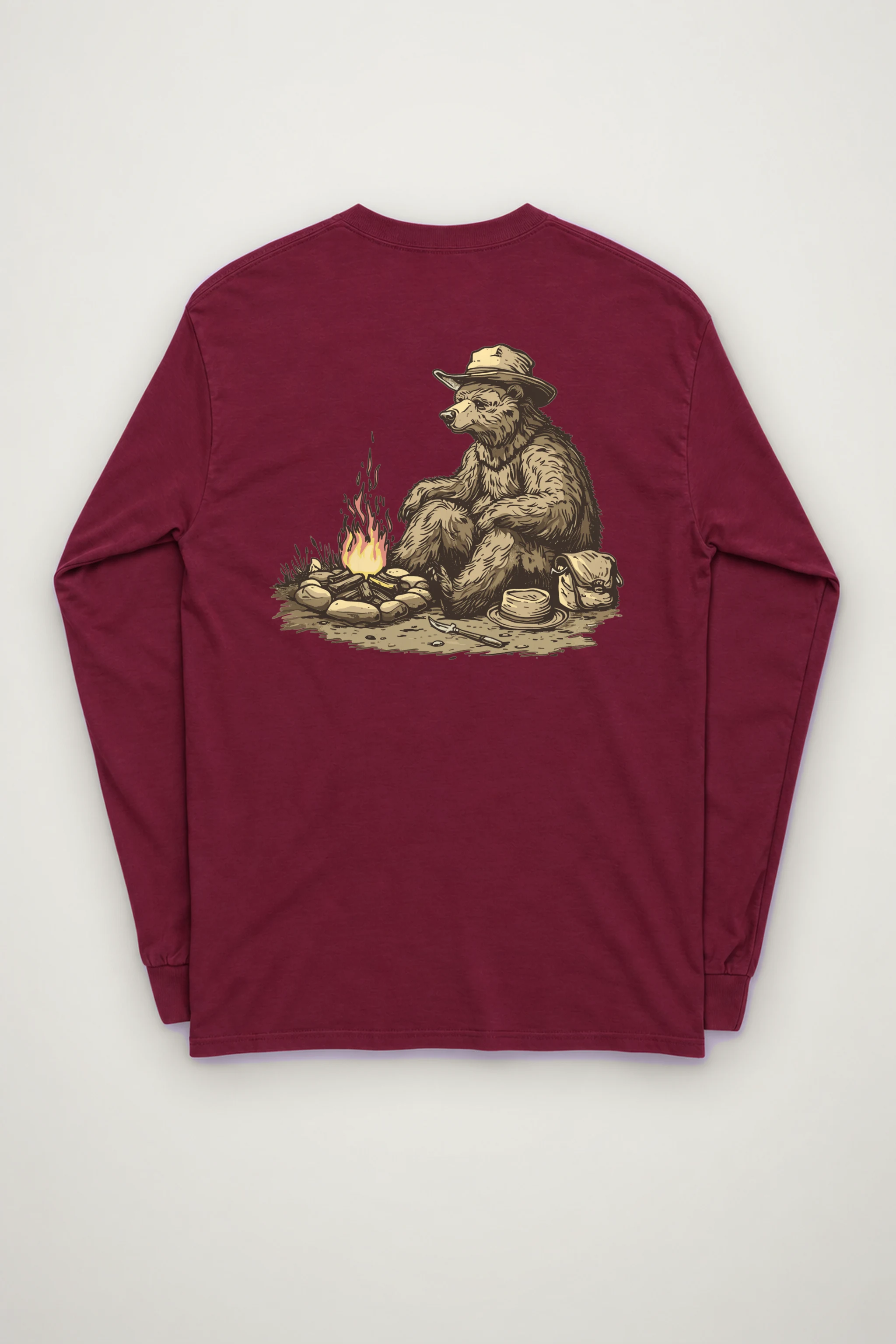 "Campfire Bear" Unisex Longsleeve T-shirt