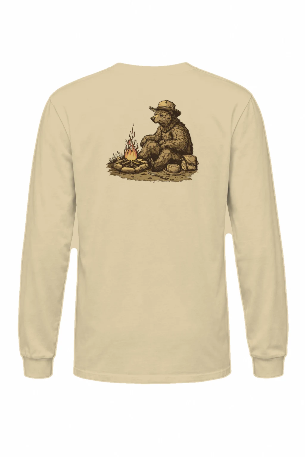 "Campfire Bear" Unisex Longsleeve T-shirt | Gildan 2400