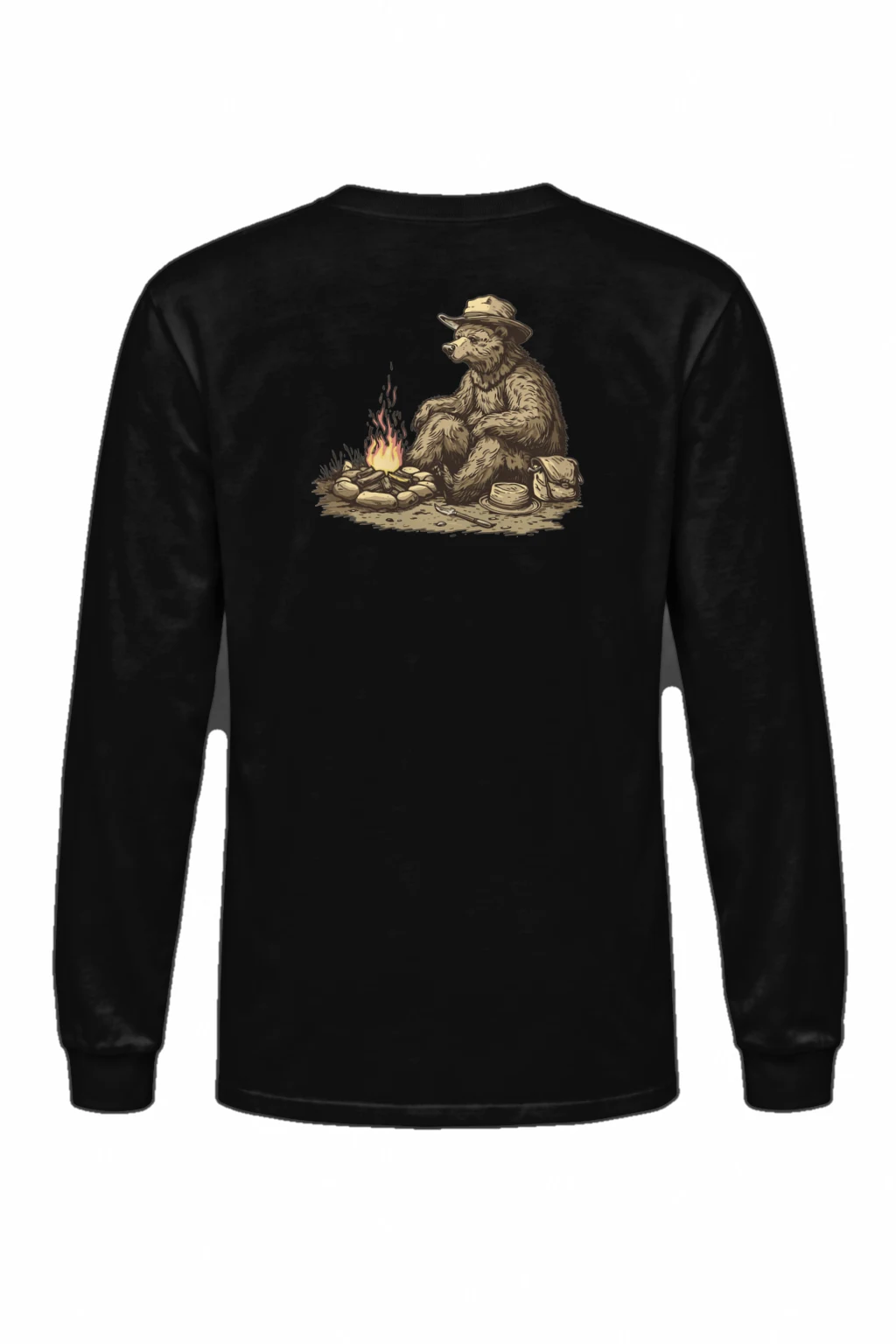 "Campfire Bear" Unisex Longsleeve T-shirt | Gildan 2400