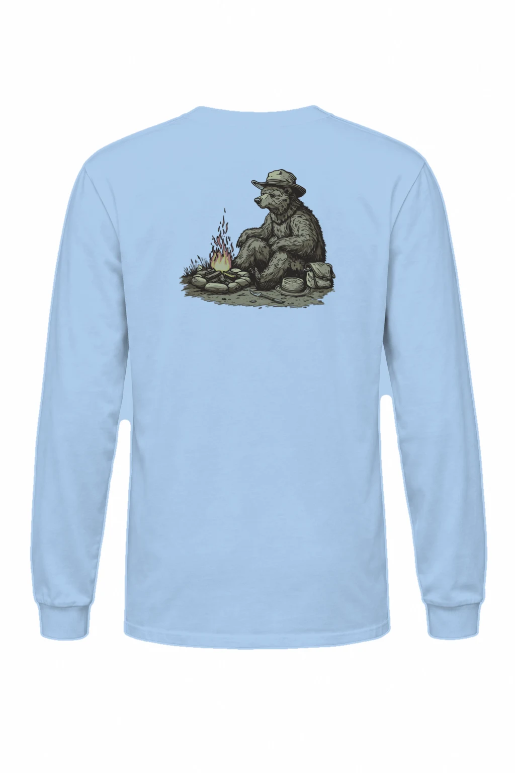 "Campfire Bear" Unisex Longsleeve T-shirt | Gildan 2400