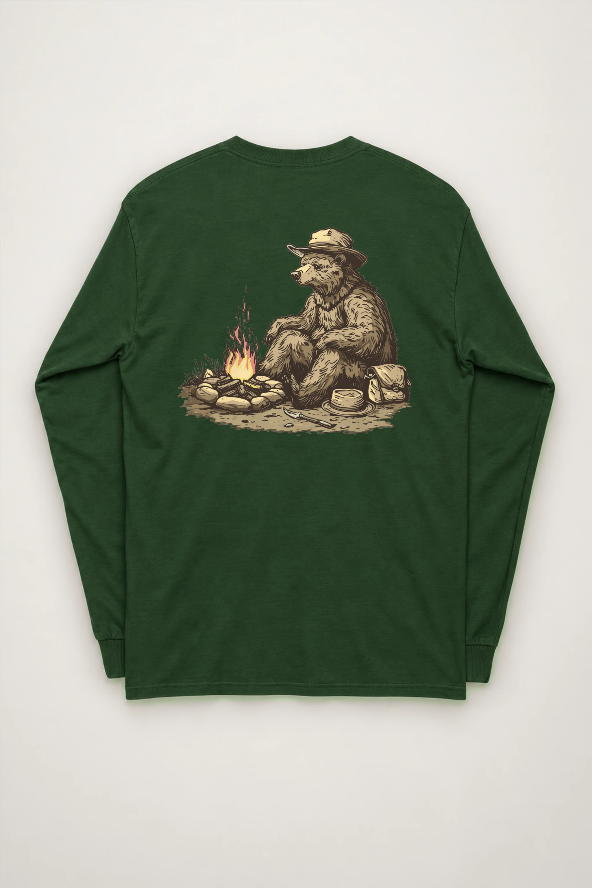 "Campfire Bear" Unisex Longsleeve T-shirt