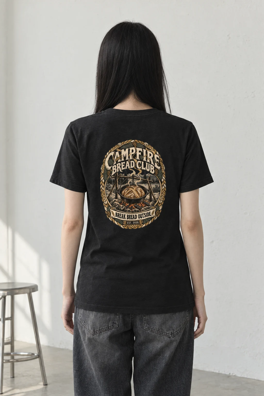 "Campfire Bread Club" Heavyweight Unisex Crewneck T-shirt