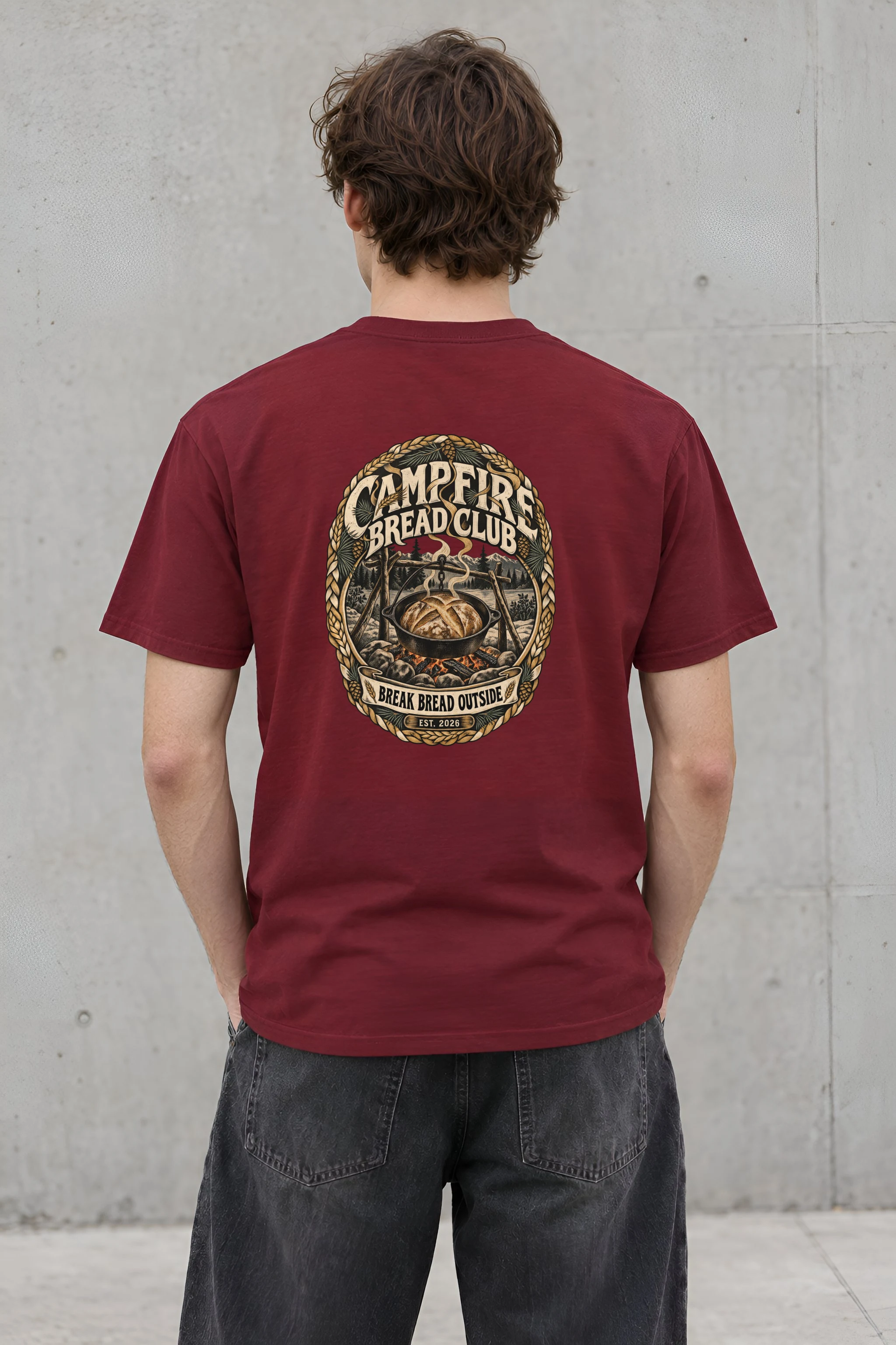"Campfire Bread Club" Heavyweight Unisex Crewneck T-shirt