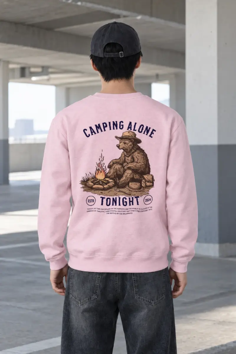 "Camping Alone Tonight" Heavy Blend Unisex Crewneck Sweatshirt