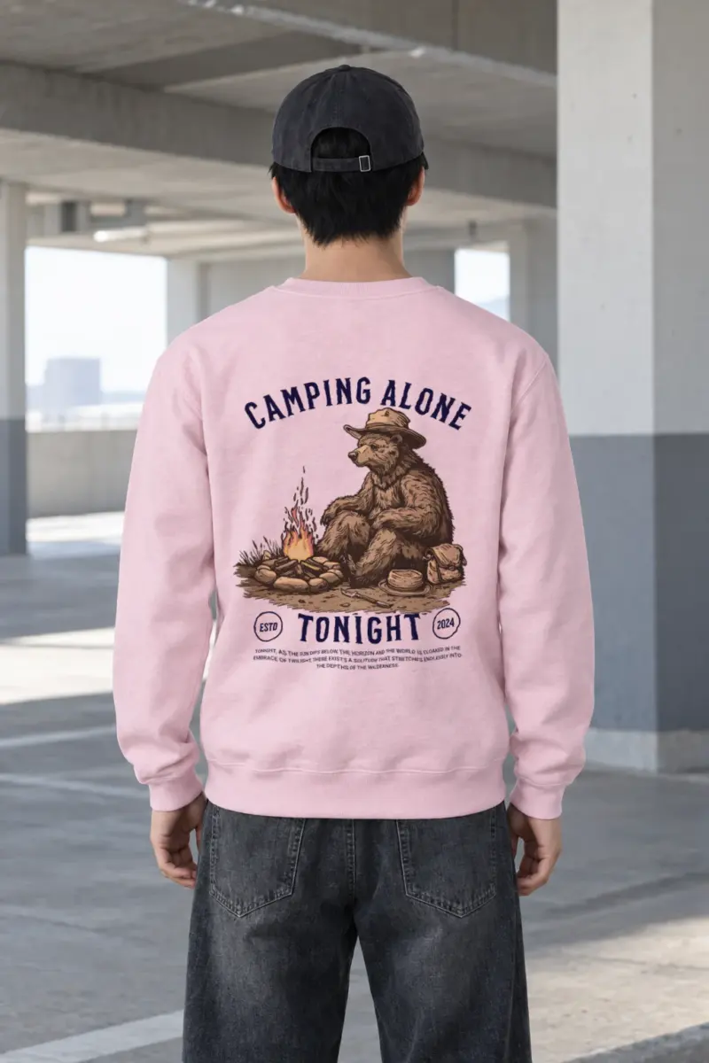 "Camping Alone Tonight" Heavy Blend Unisex Crewneck Sweatshirt