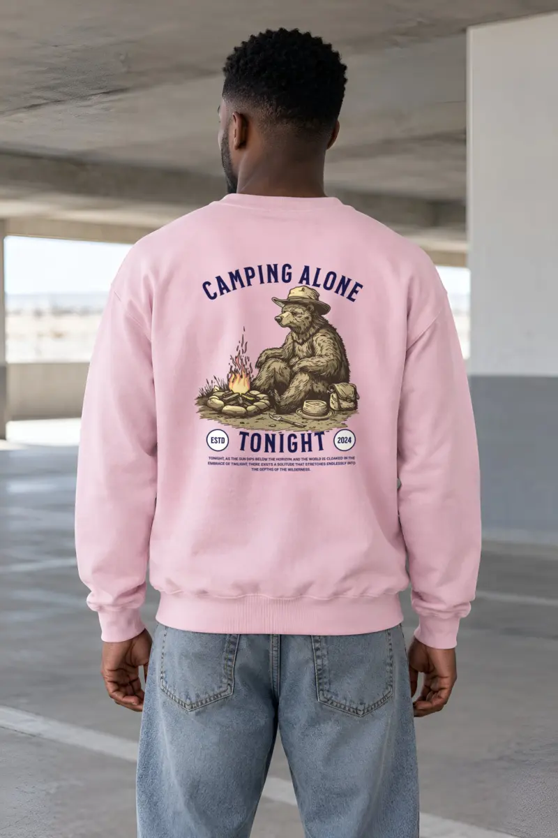 "Camping Alone Tonight" Heavy Blend Unisex Crewneck Sweatshirt