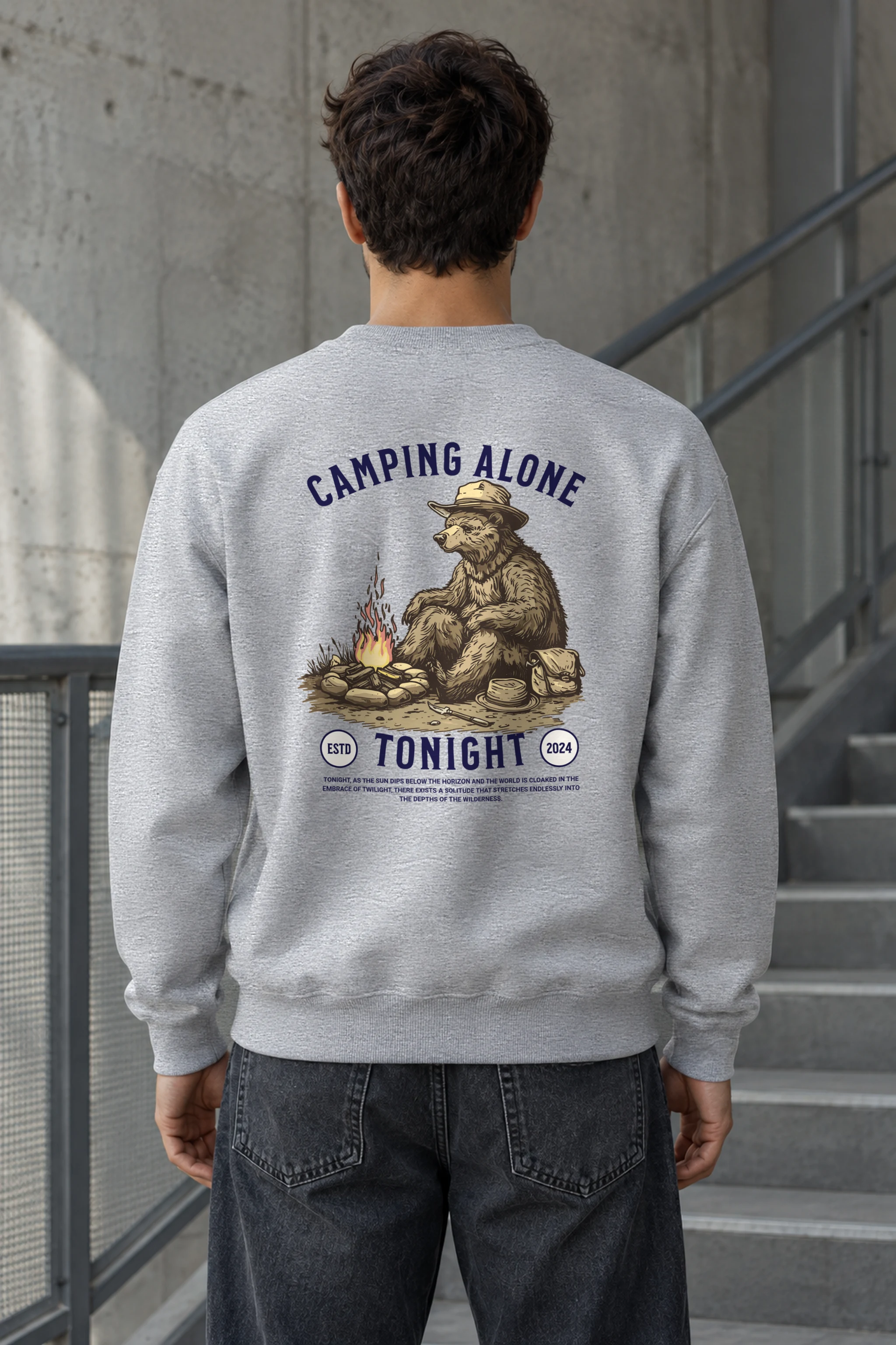 "Camping Alone Tonight" 1 Crewneck Sweatshirt