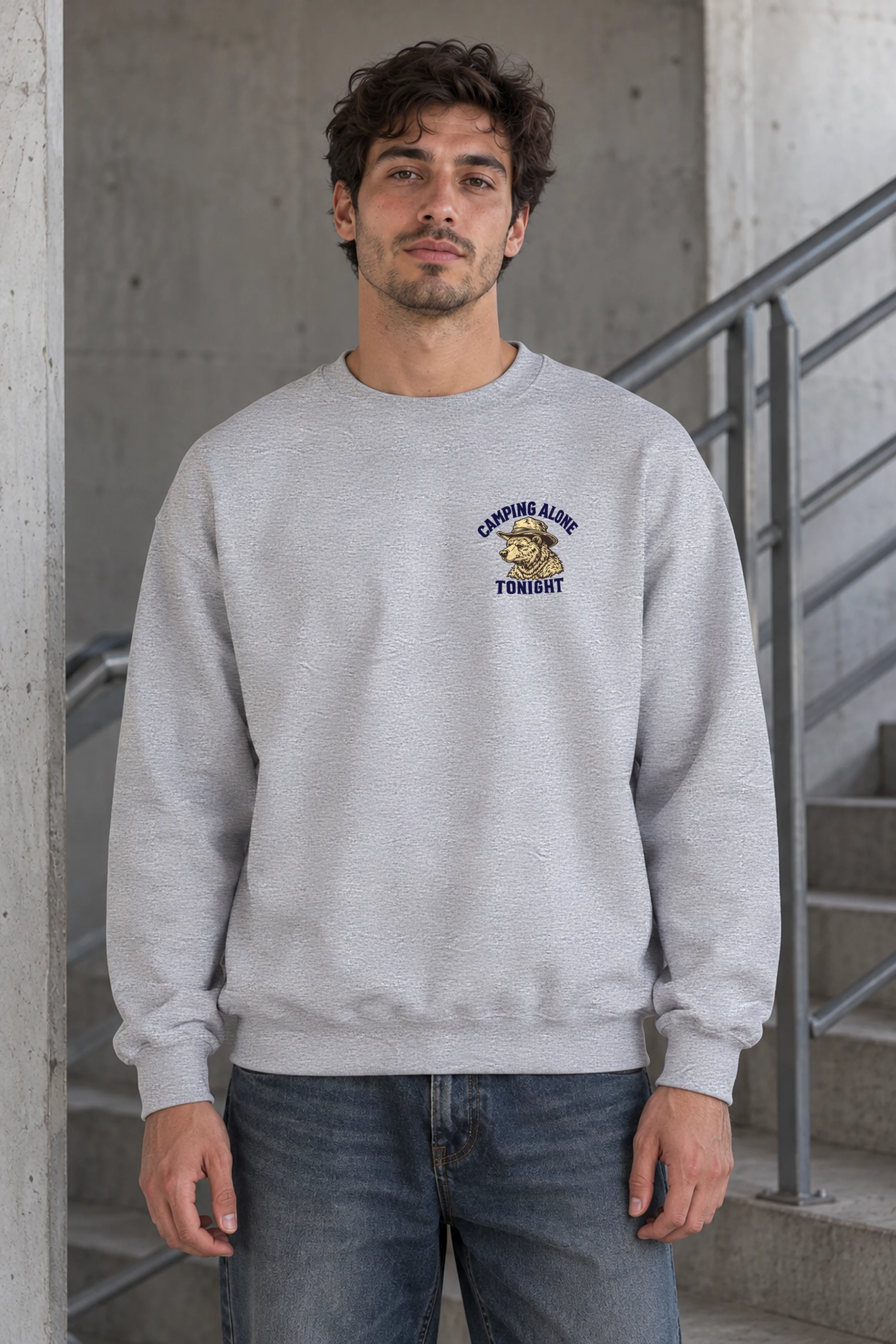 "Camping Alone Tonight" 1 Crewneck Sweatshirt
