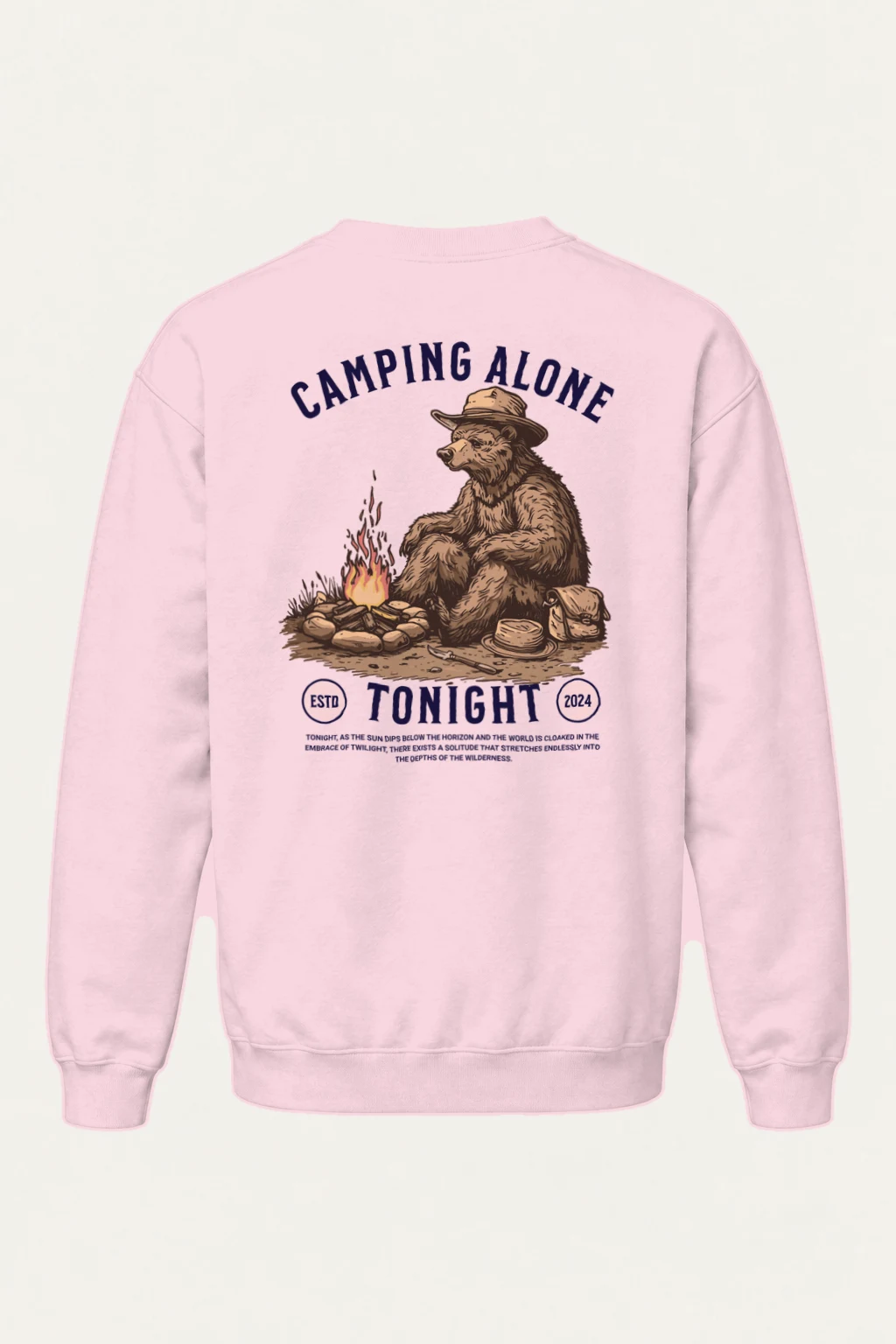 "Camping Alone Tonight" Heavy Blend Unisex Crewneck Sweatshirt | Gildan 18000