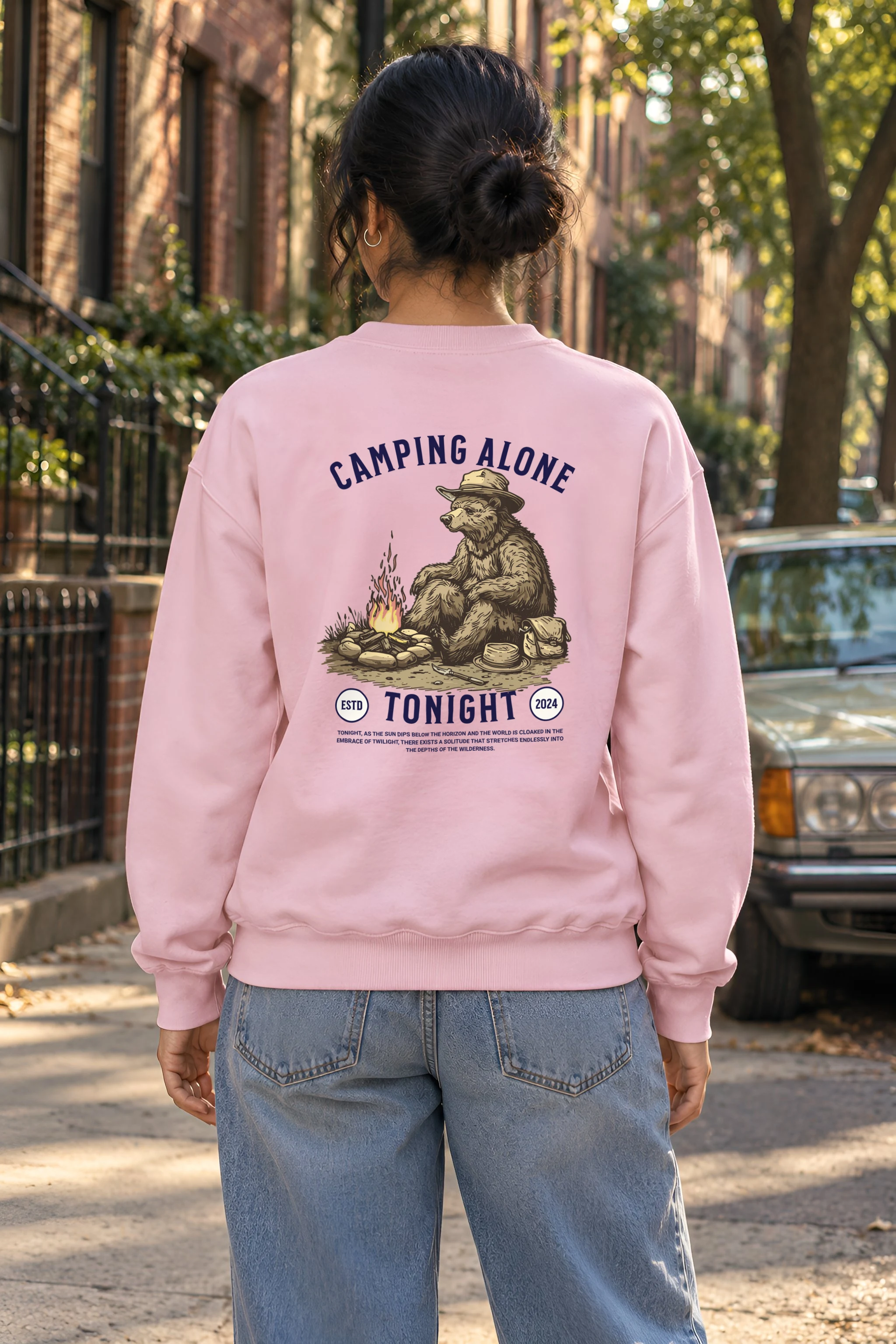 "Camping Alone Tonight" 1 Crewneck Sweatshirt