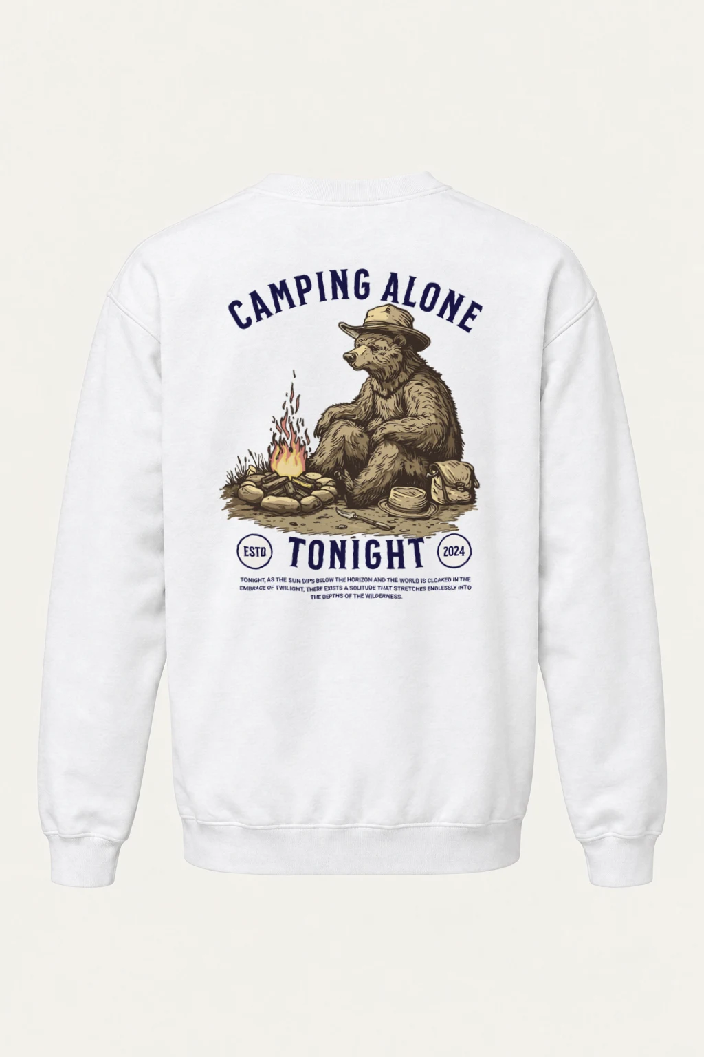 "Camping Alone Tonight" Heavy Blend Unisex Crewneck Sweatshirt | Gildan 18000