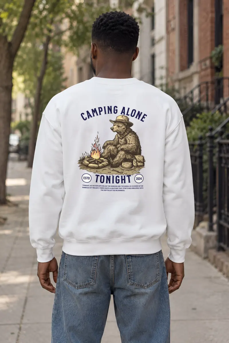 "Camping Alone Tonight" 1 Crewneck Sweatshirt