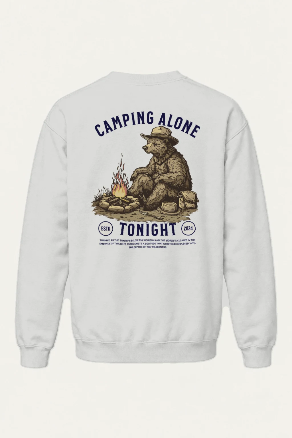 "Camping Alone Tonight" Heavy Blend Unisex Crewneck Sweatshirt | Gildan 18000
