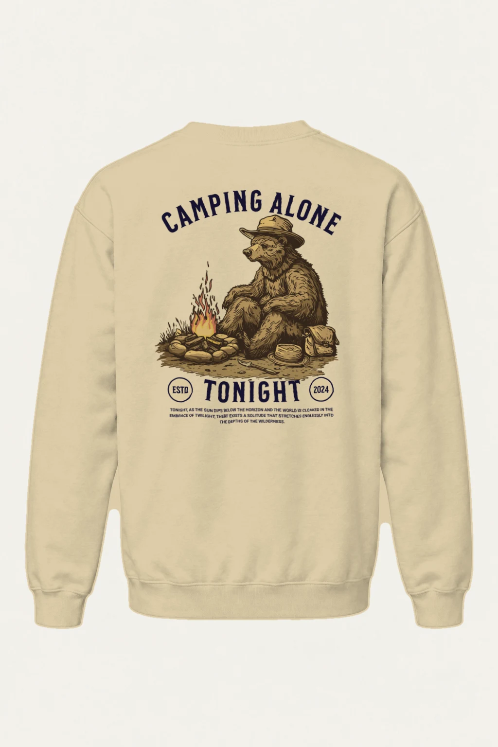 "Camping Alone Tonight" Heavy Blend Unisex Crewneck Sweatshirt | Gildan 18000
