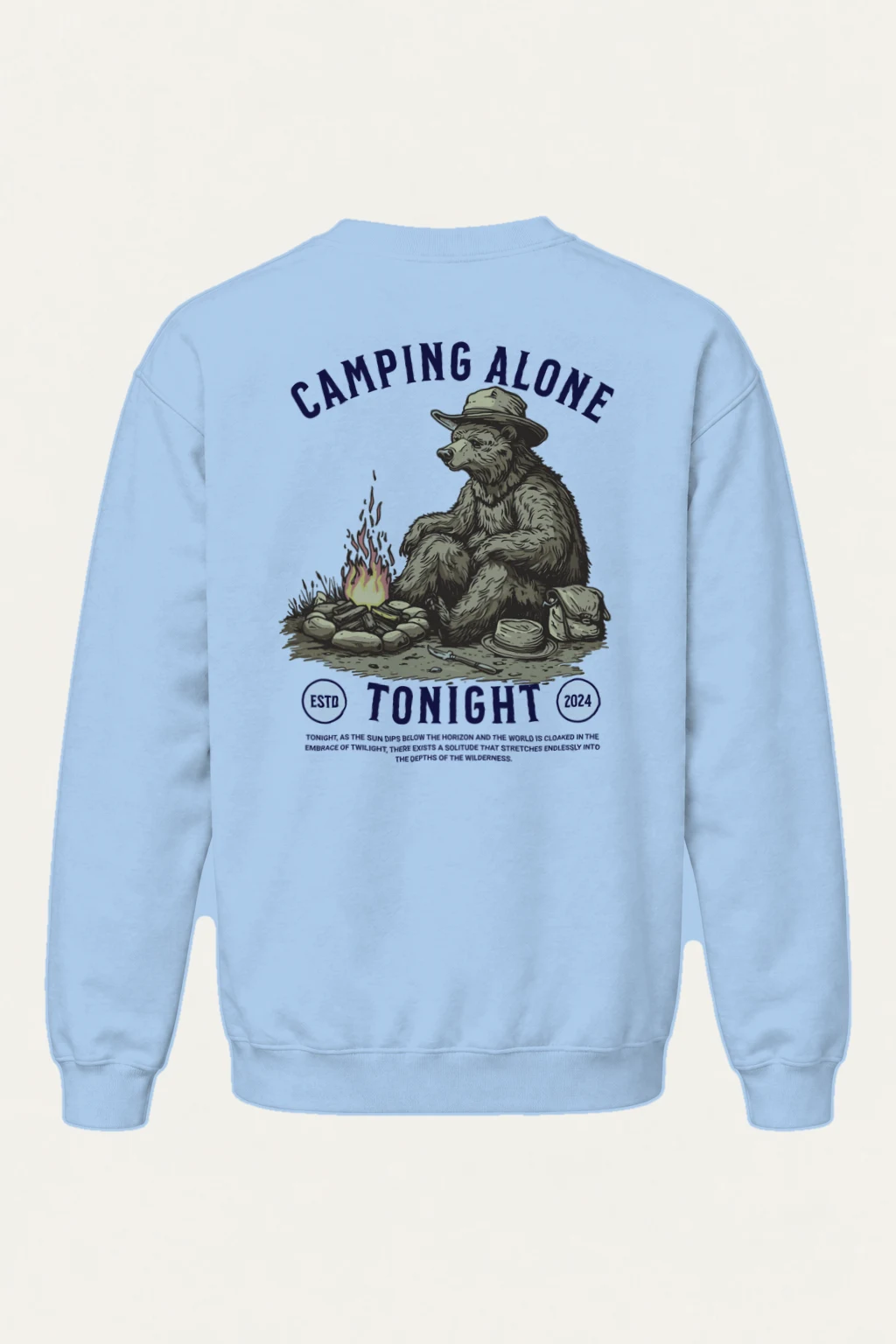"Camping Alone Tonight" Heavy Blend Unisex Crewneck Sweatshirt | Gildan 18000